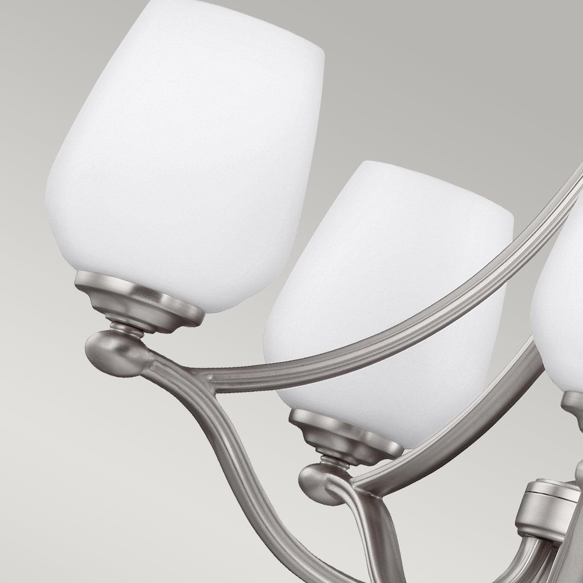 Feiss Vintner 5 Light Chandelier Ceiling Light - Satin Nickel