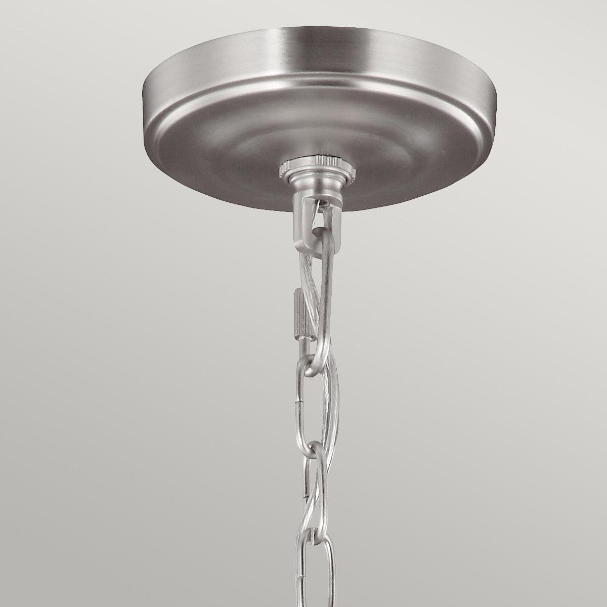 Feiss Vintner 5 Light Chandelier Ceiling Light - Satin Nickel