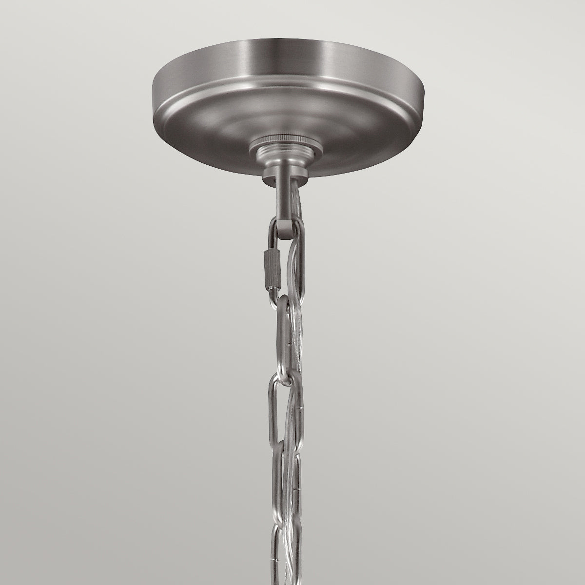 Feiss Vintner 9 Light Chandelier Ceiling Light - Satin Nickel