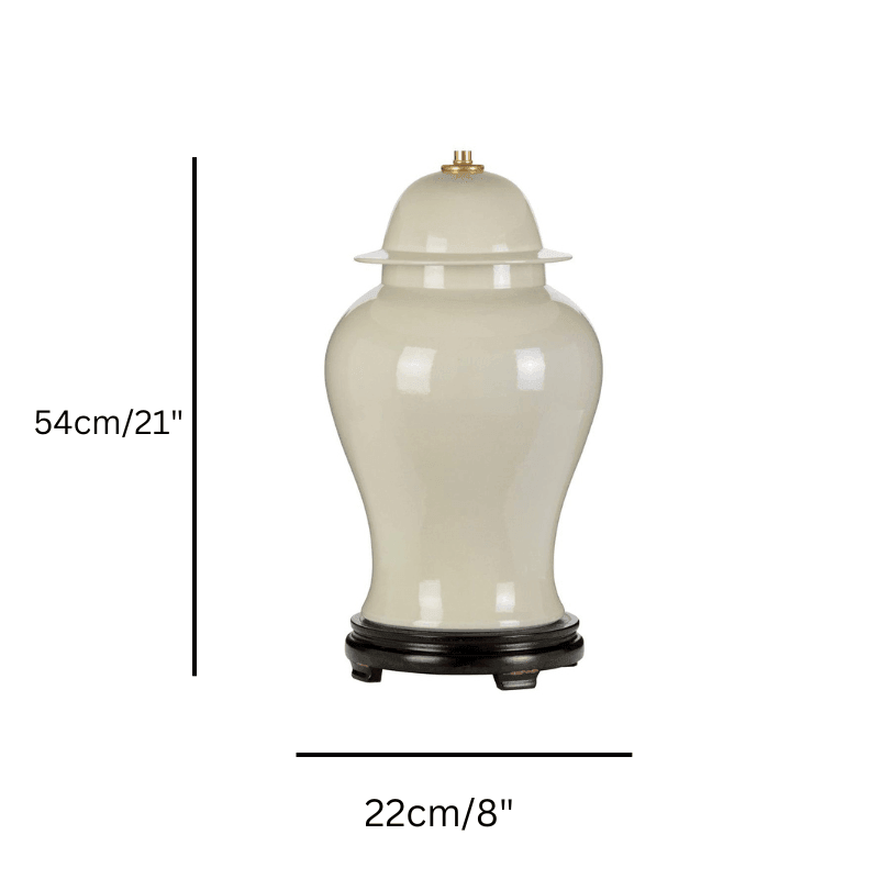 Tongling Cream Ceramic Table Lamp size guide