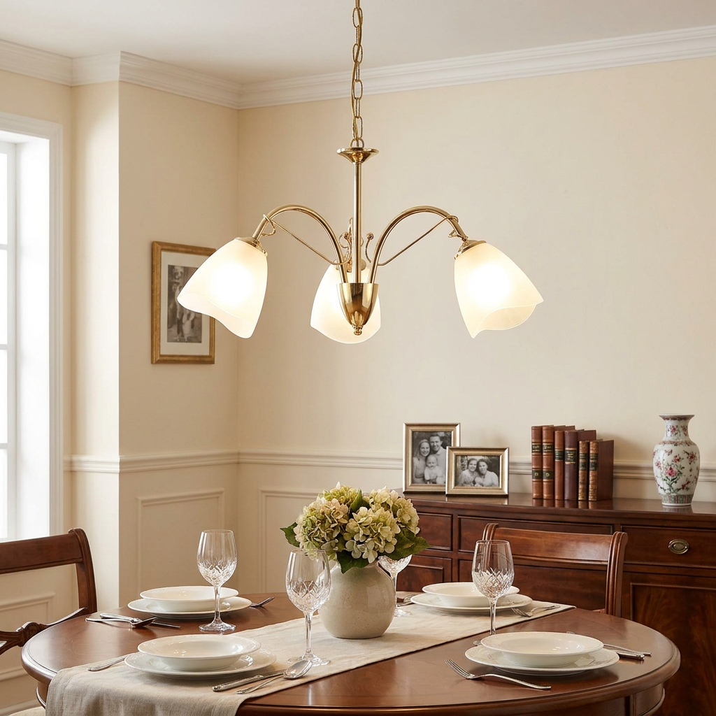 Turin Polished Brass 3 Light Chandelier-warehouse-180926