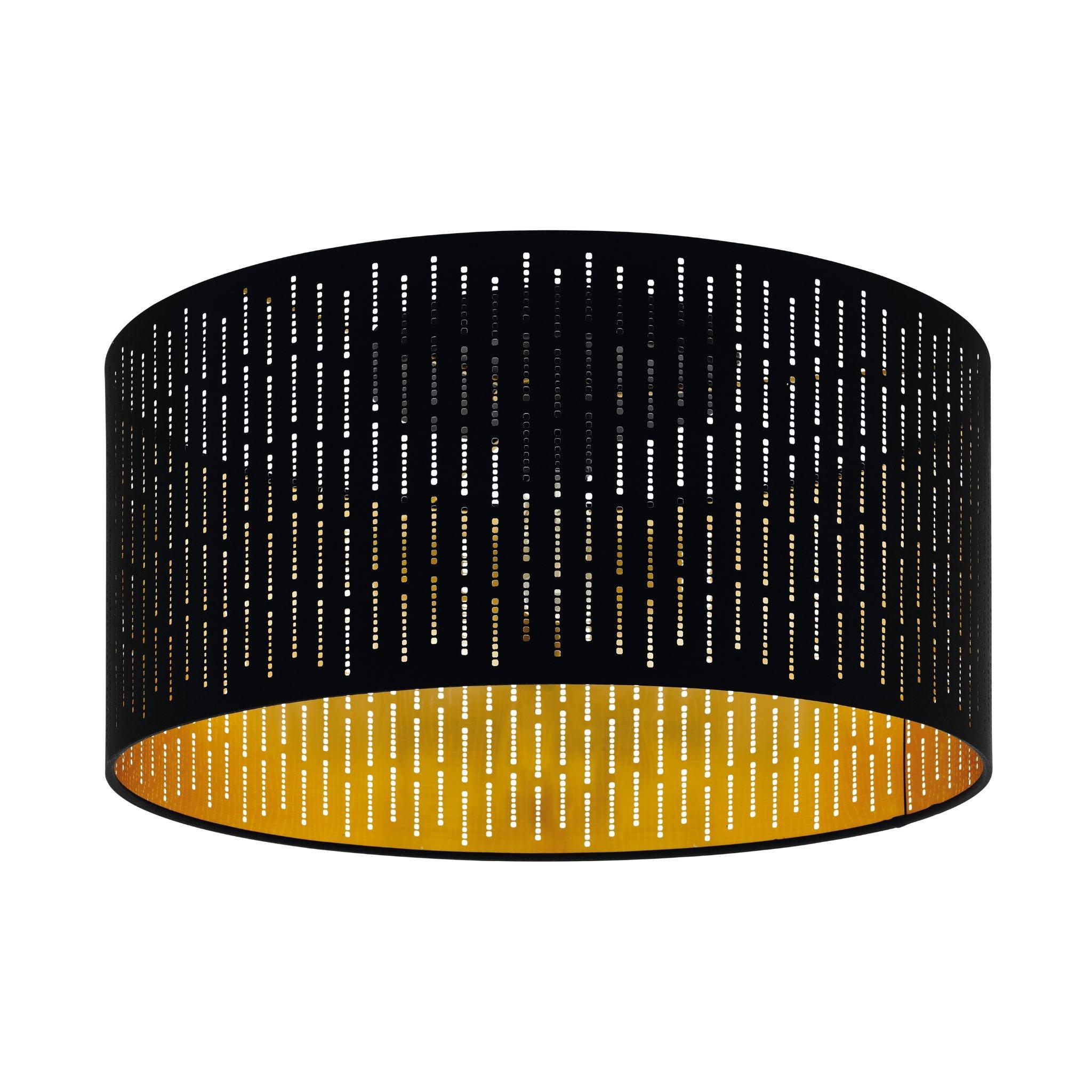 eglo varillas black gold metal flush ceiling light