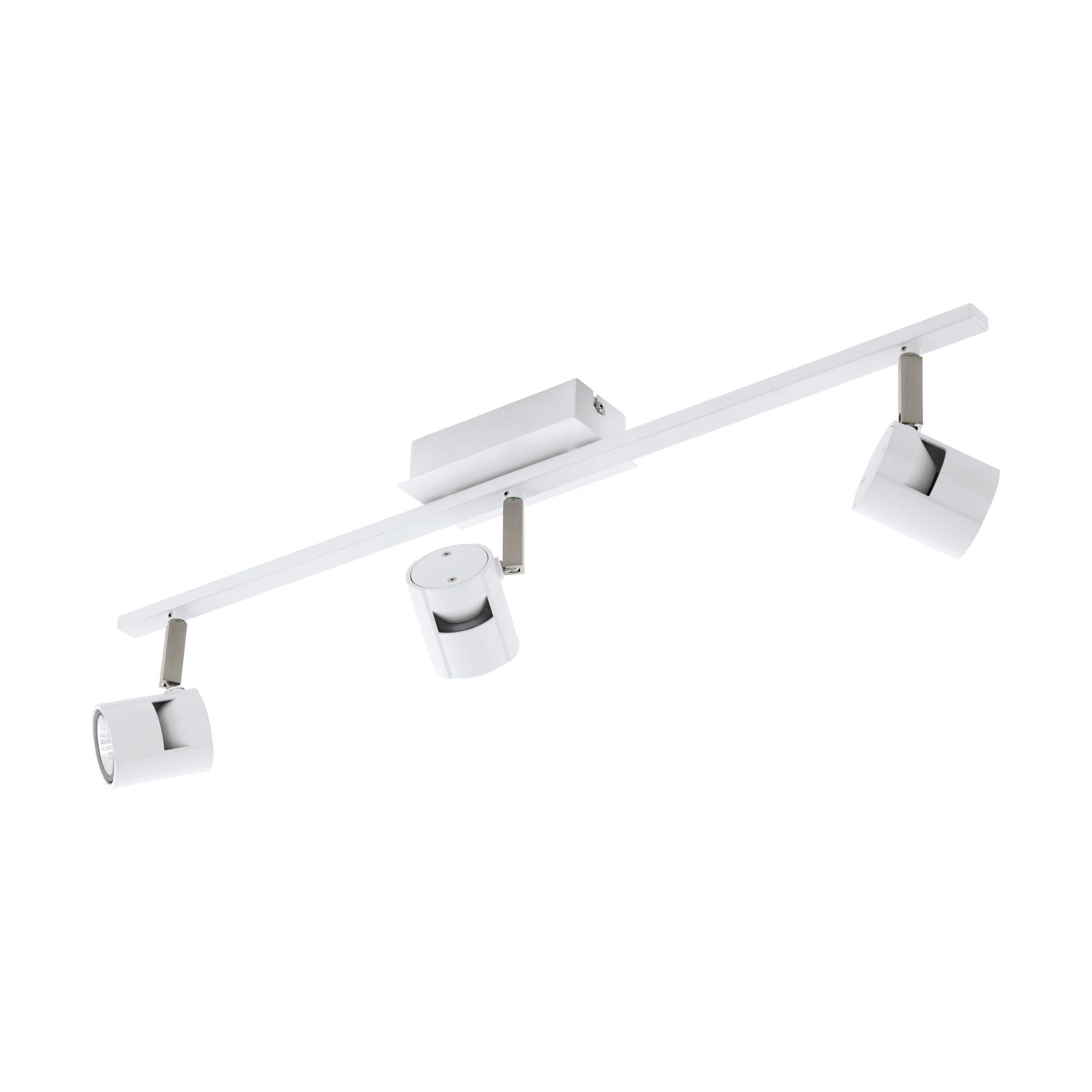 eglo vergiano white 3 light bar spotlight