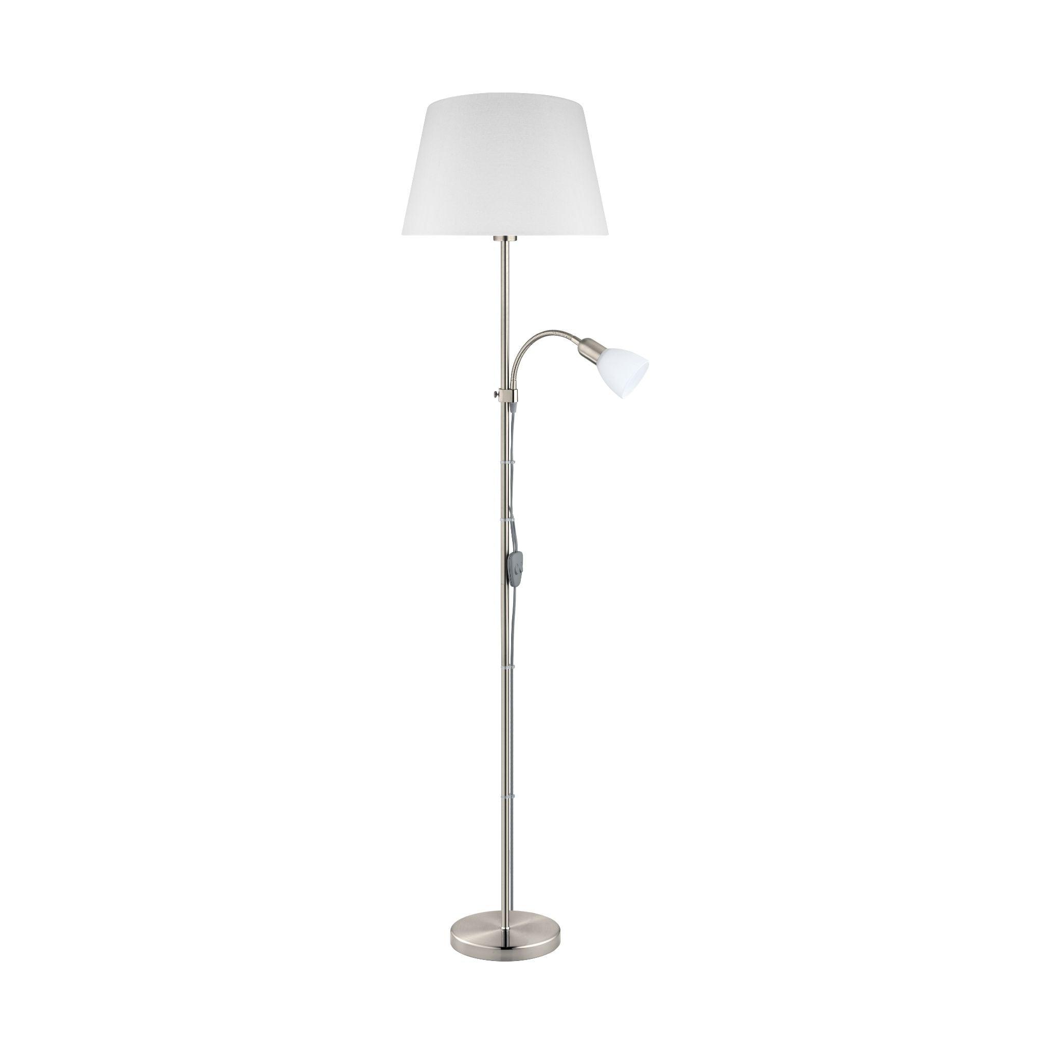 eglo conesa nickel mother child floor lamp living room close up