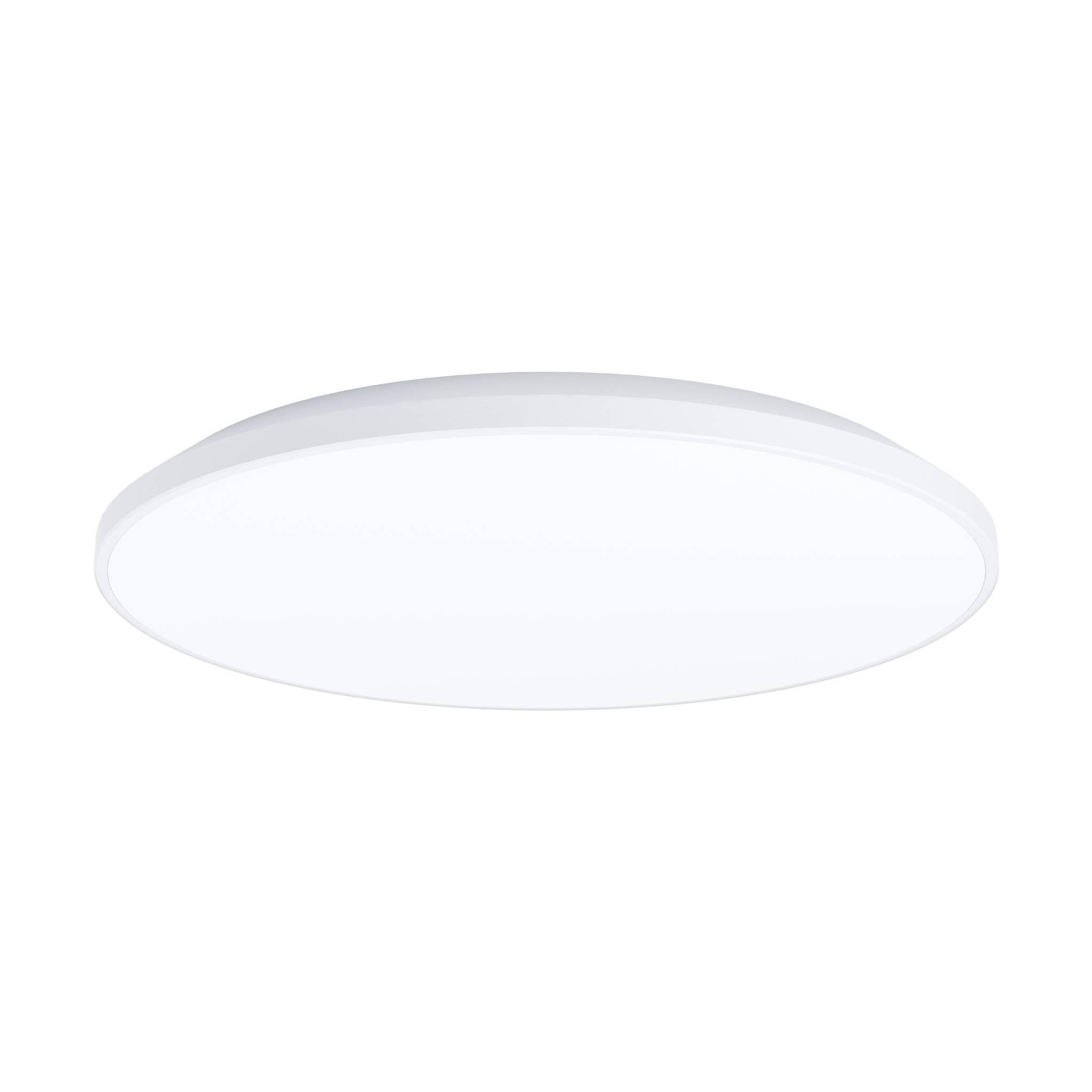 eglo crespillo white led round flush ceiling light 38cm living room close up