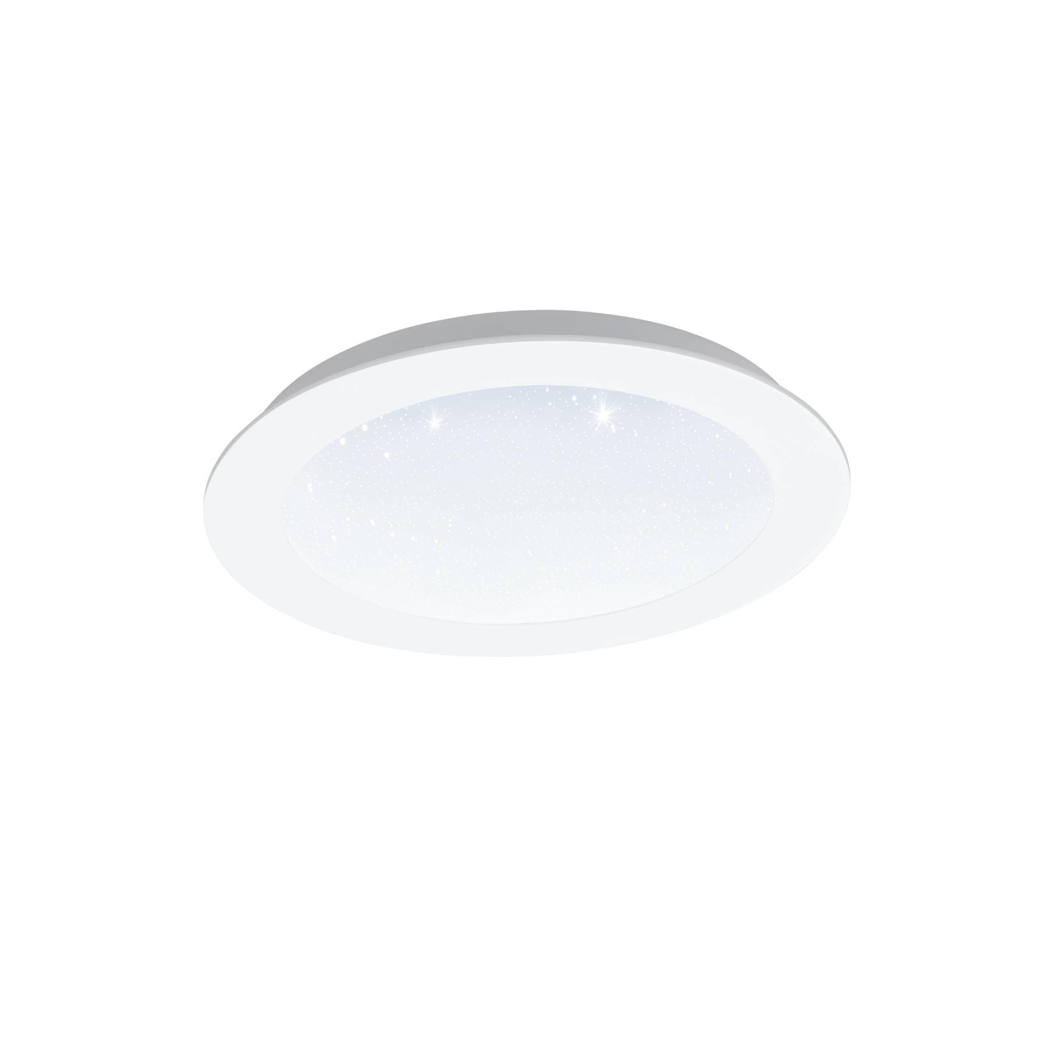 eglo fiobbo led white crystal effect recessed downlight living room image