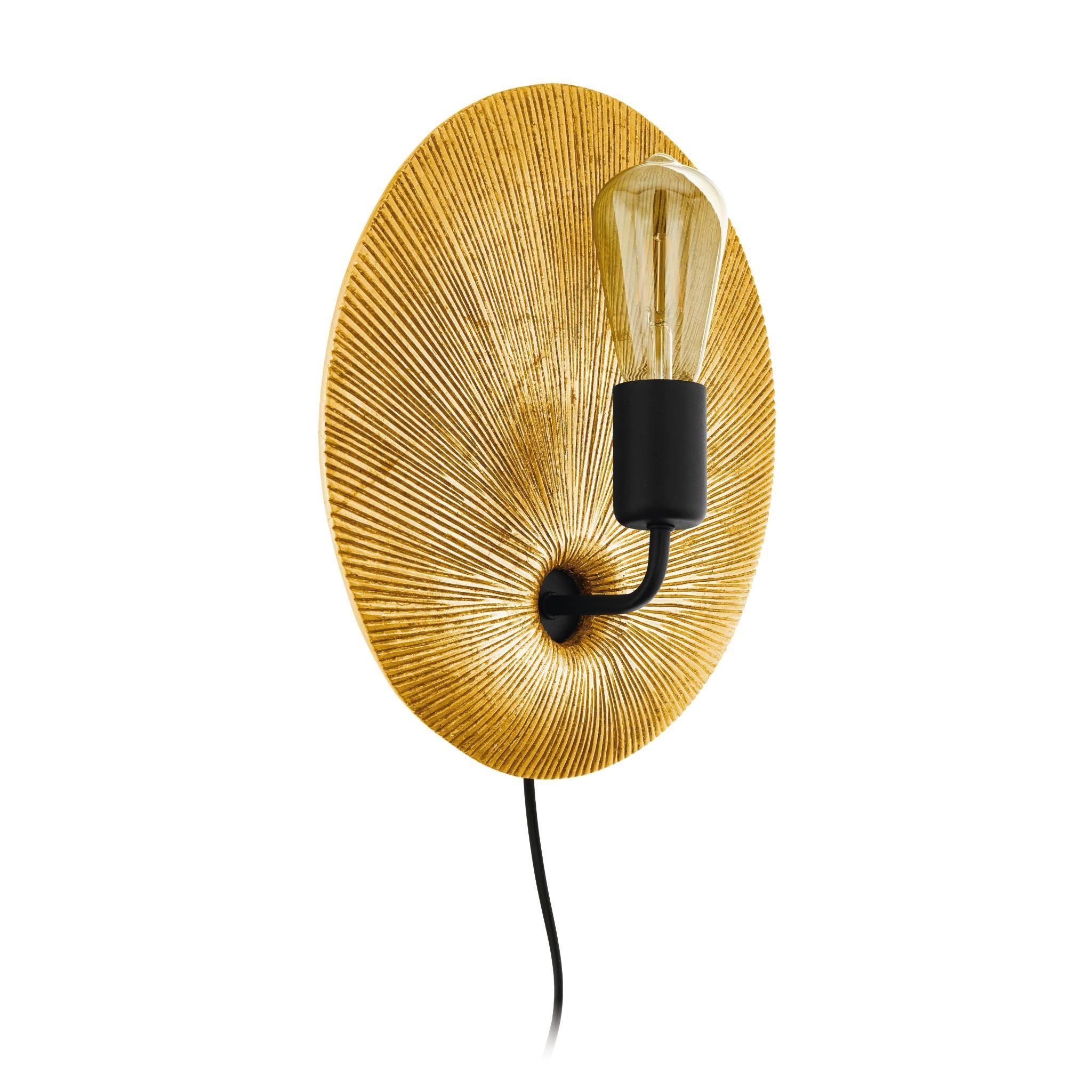 eglo gascueria gold black wall light