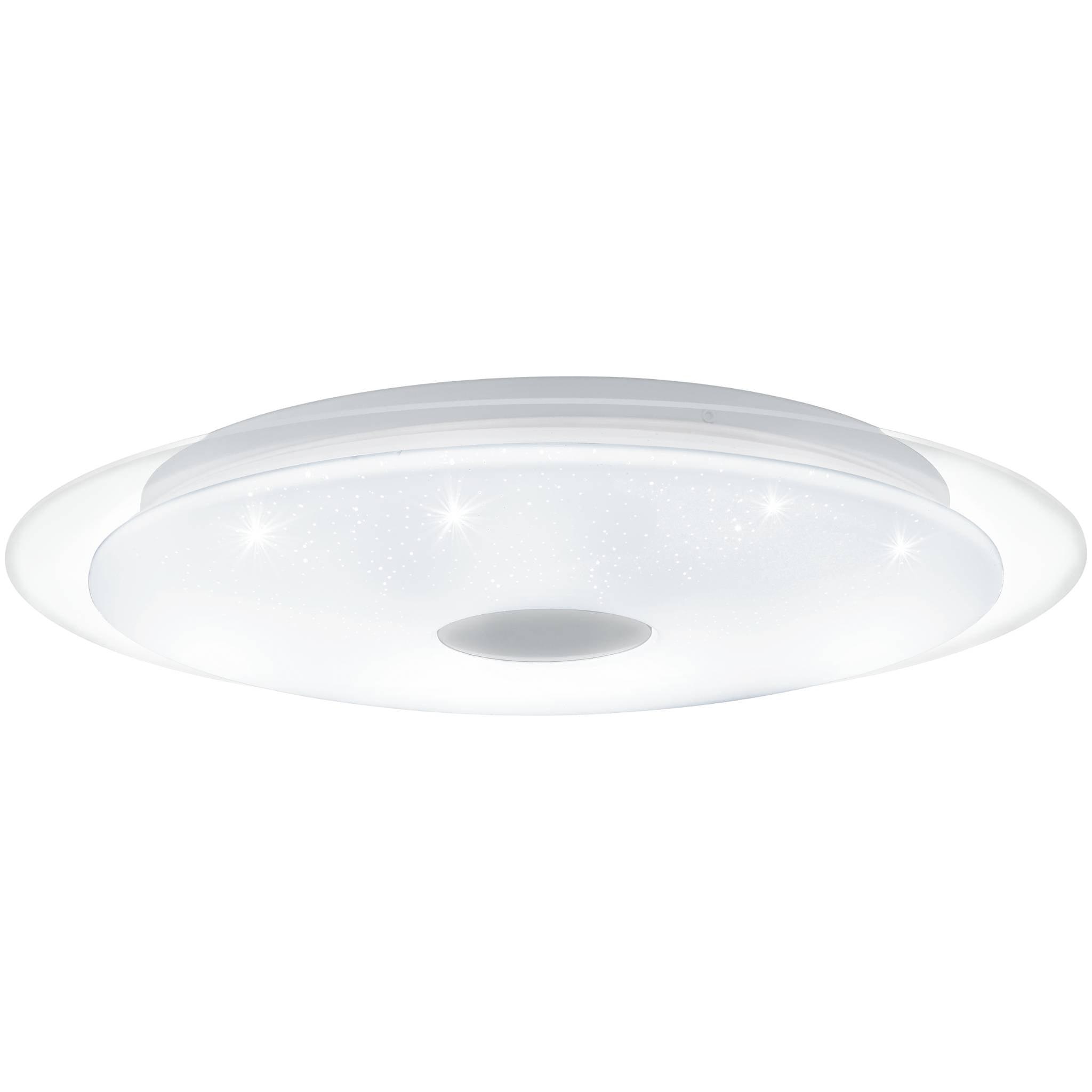 eglo lanciano 1 led white round flush 56cm living room image