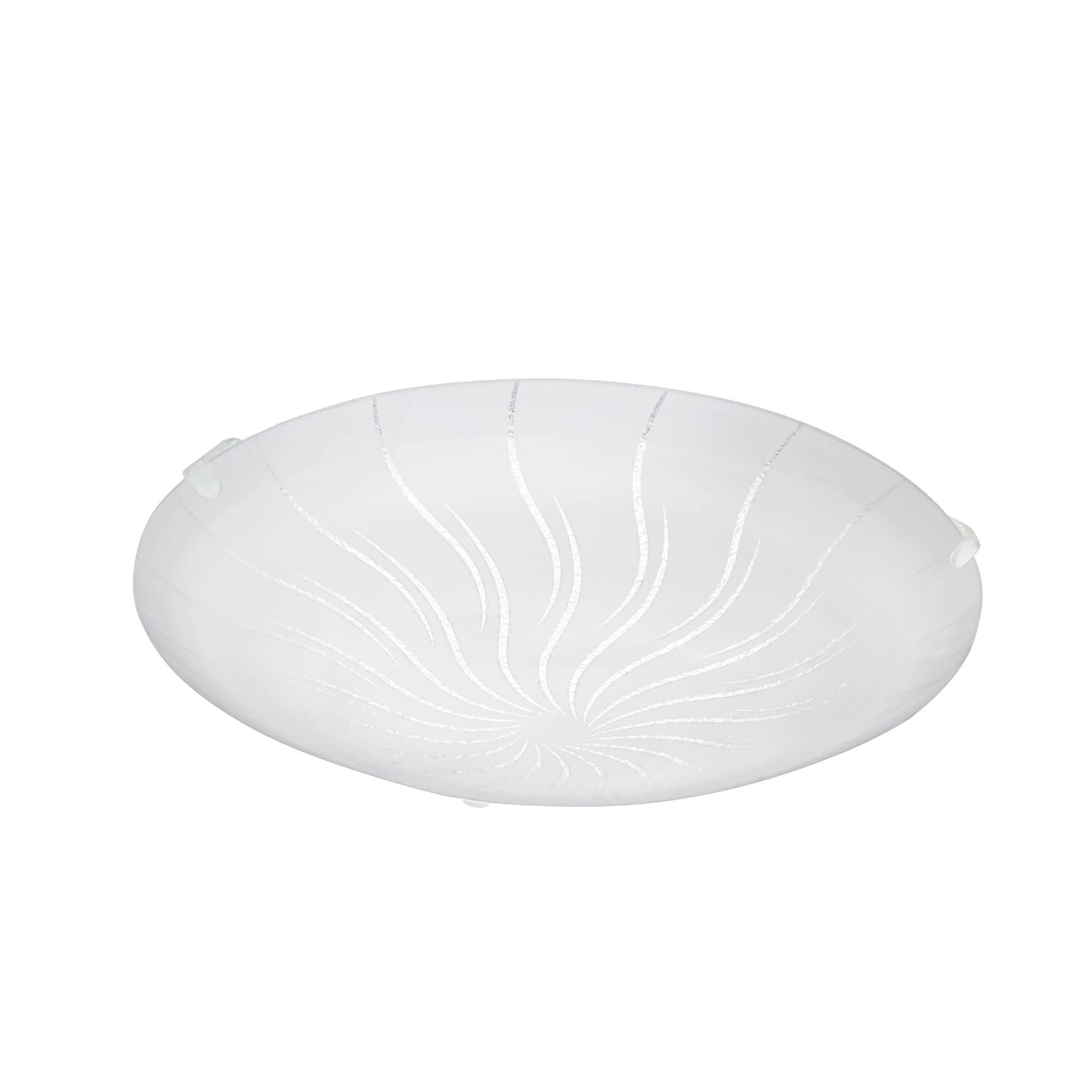 eglo margitta 1 round white glass led ceiling flush 25cm