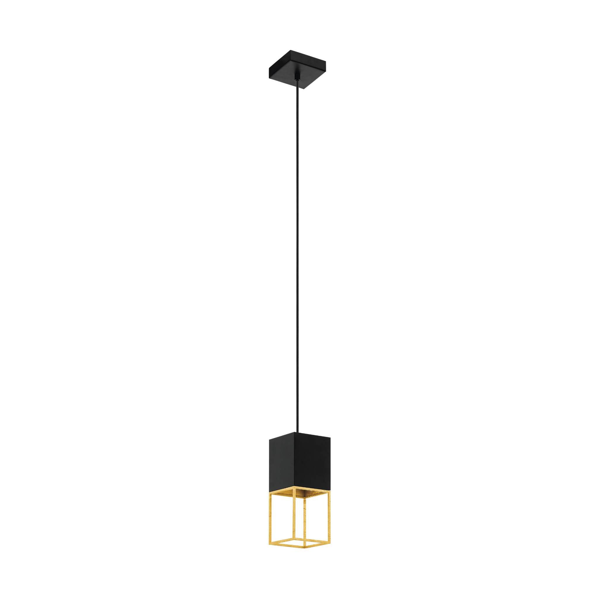 eglo montebaldo square metal gold metal framed pendant