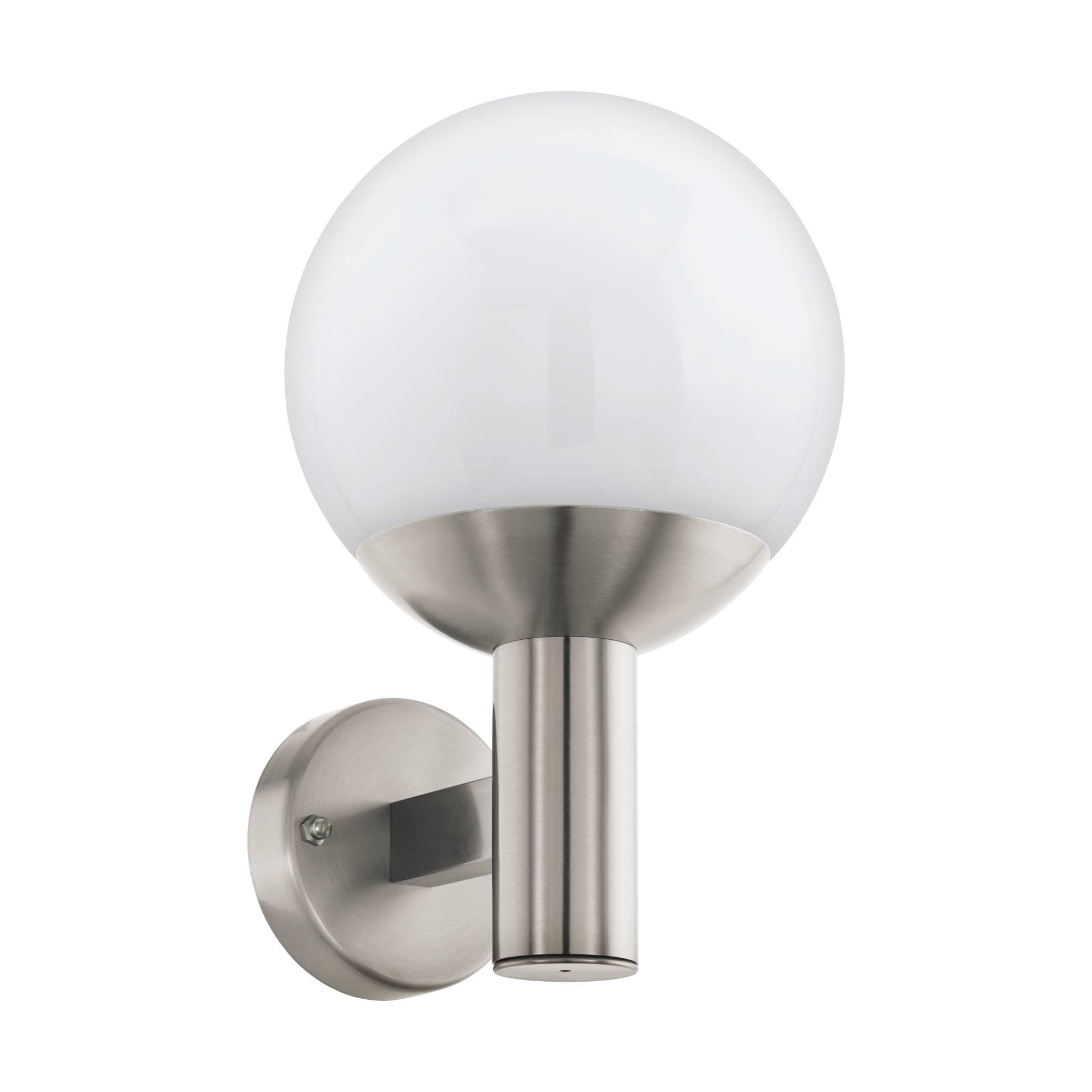 eglo nisia z smart led stainless steel outdoor wall light living room image