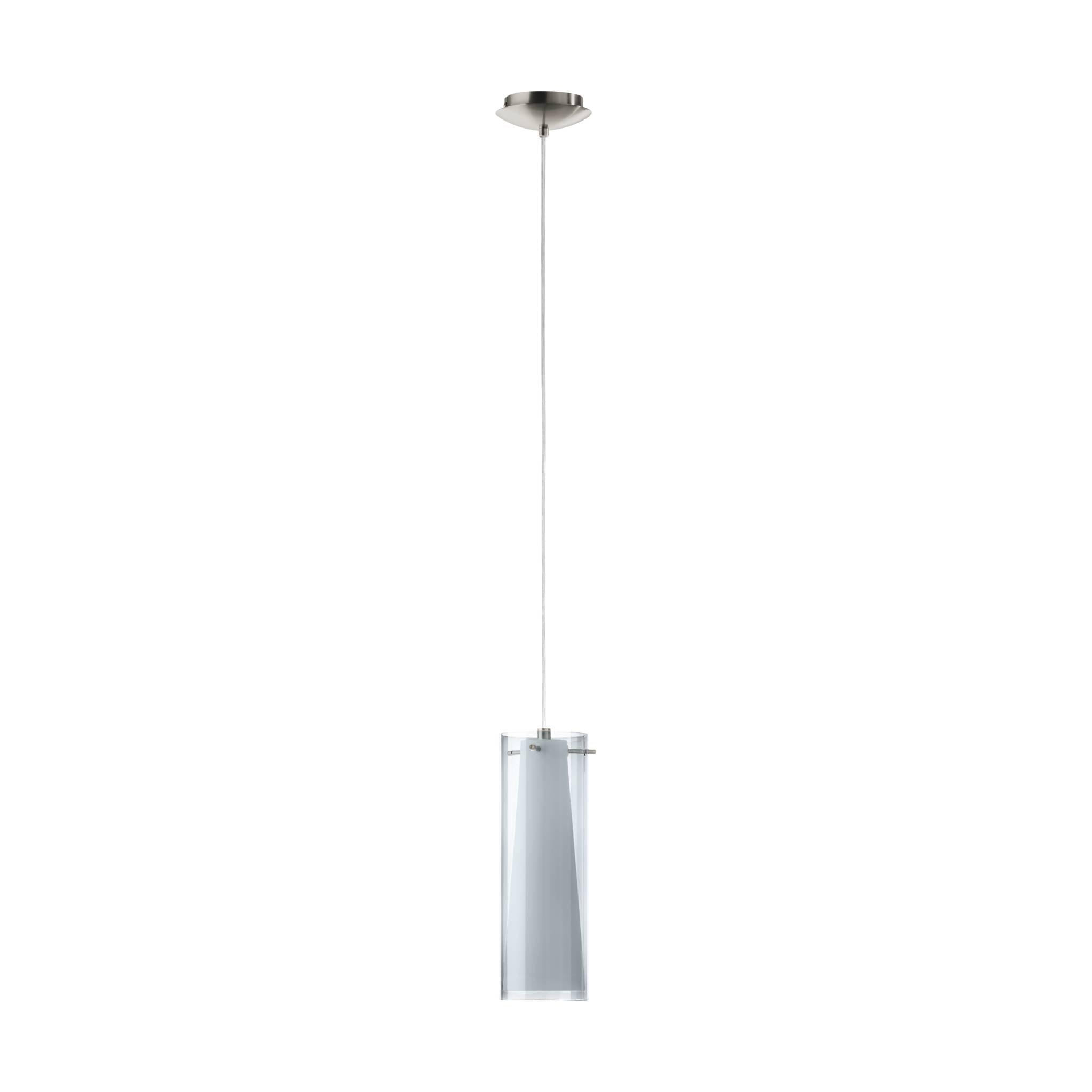 eglo pinto nero chrome smoked opal glass ceiling pendant living room image