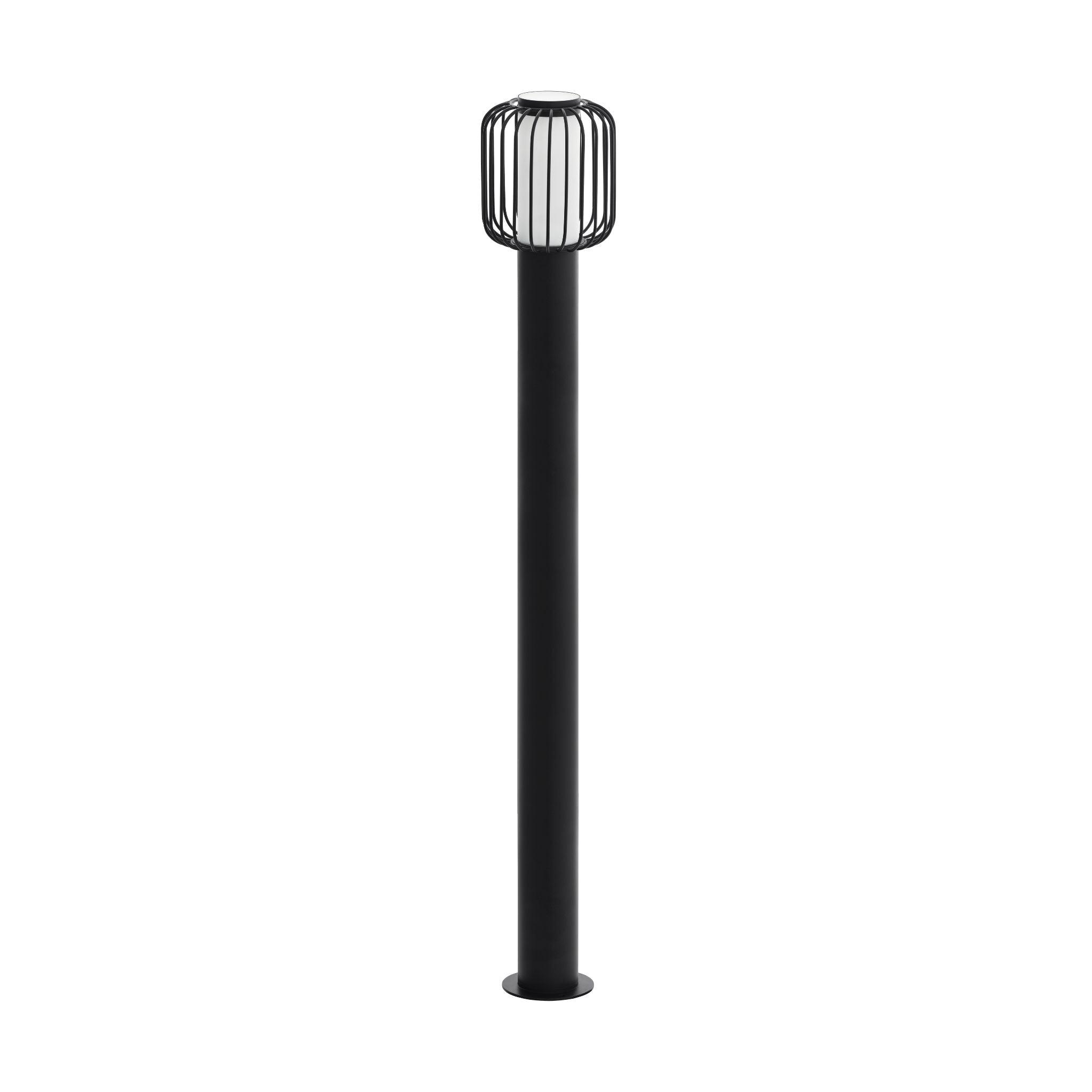 eglo ravello ip54 black bollard outdoor light wire shade living room image