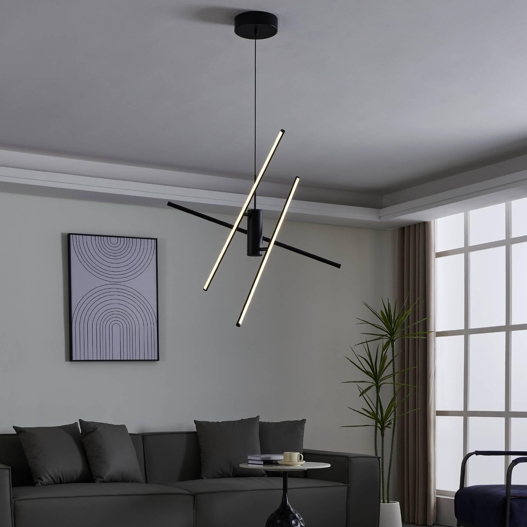 eglo salitre black modern led ceiling pendant