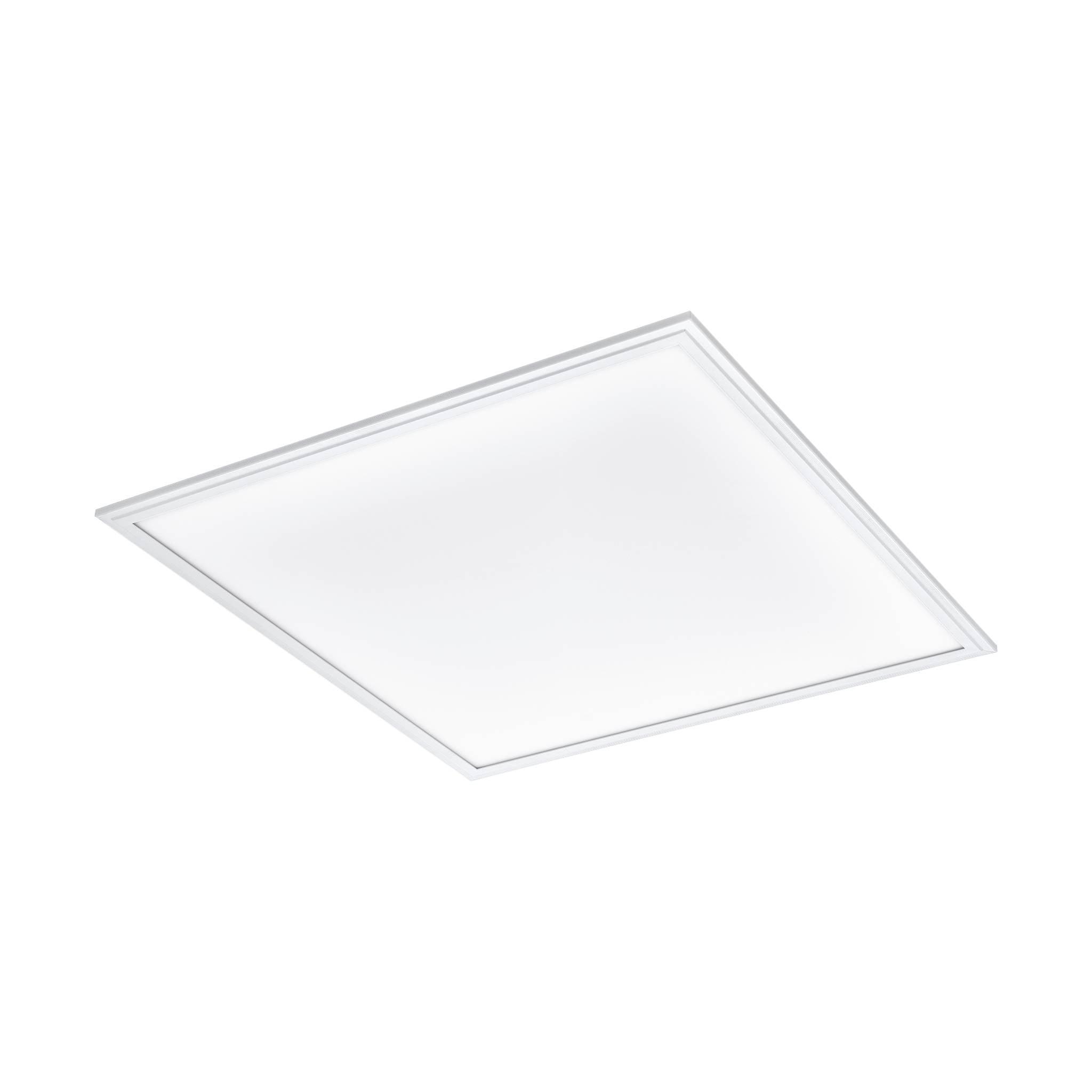 eglo salobrena 1 led white flush square panel light 62cm living room image