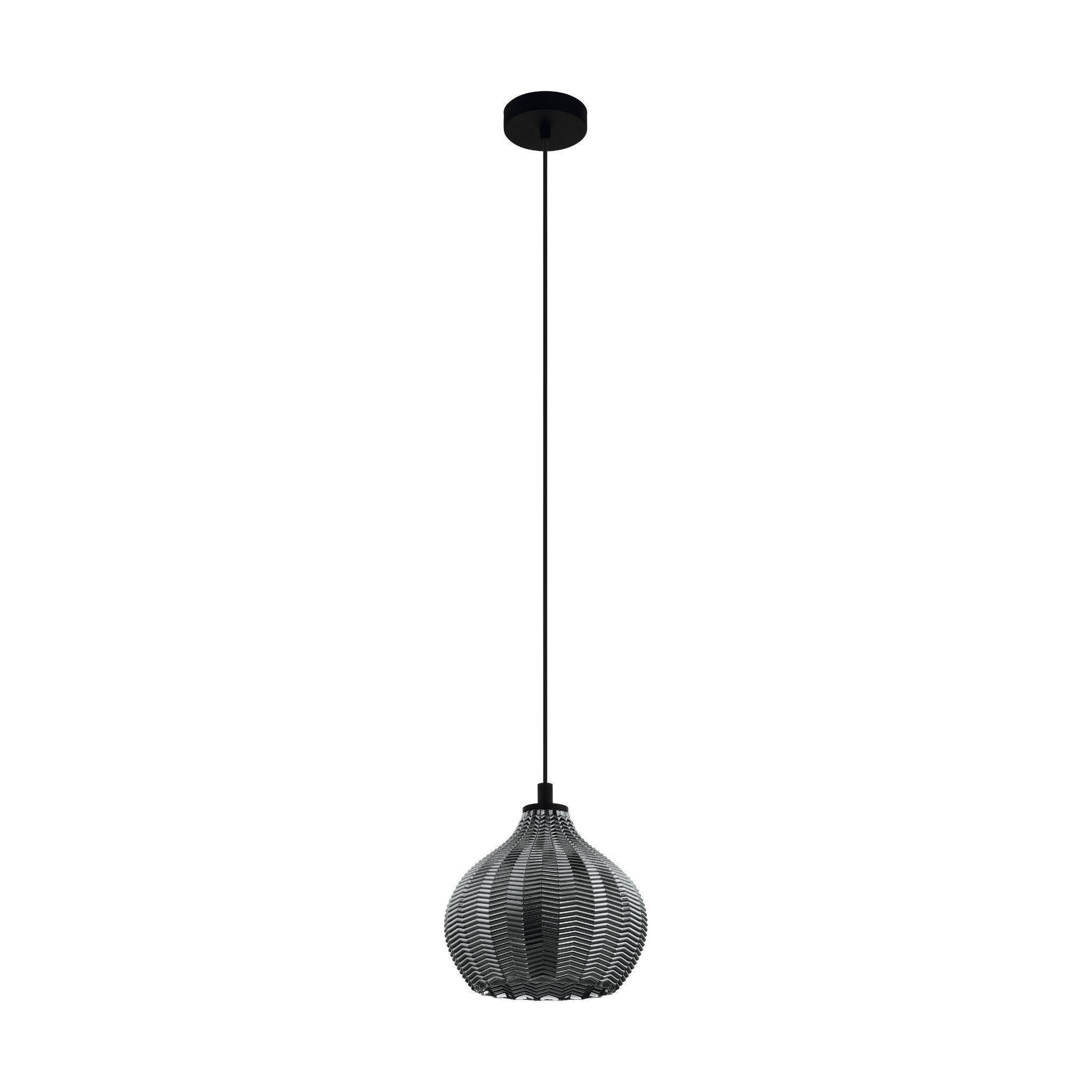 Eglo Tamallat Silver & Glass Ceiling Pendant Light