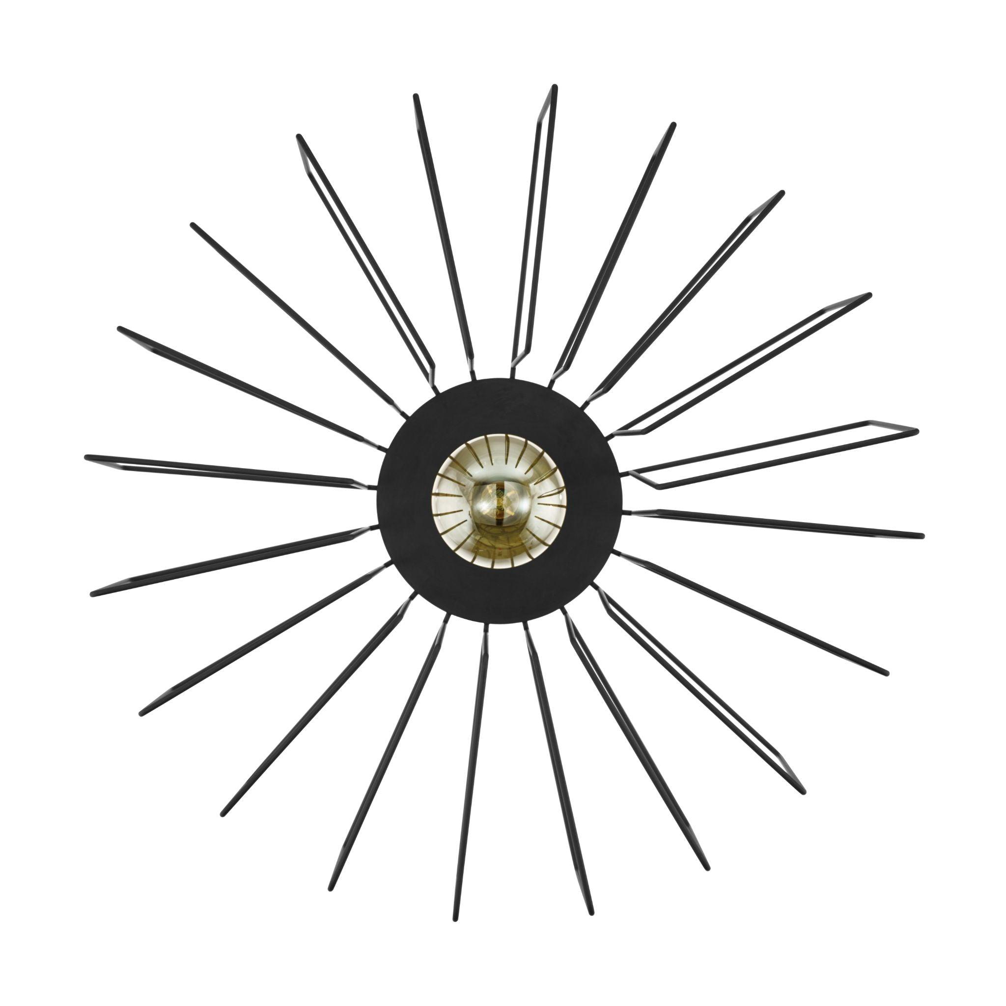 Eglo Tremedal Black Wire Modern Flush Ceiling Light