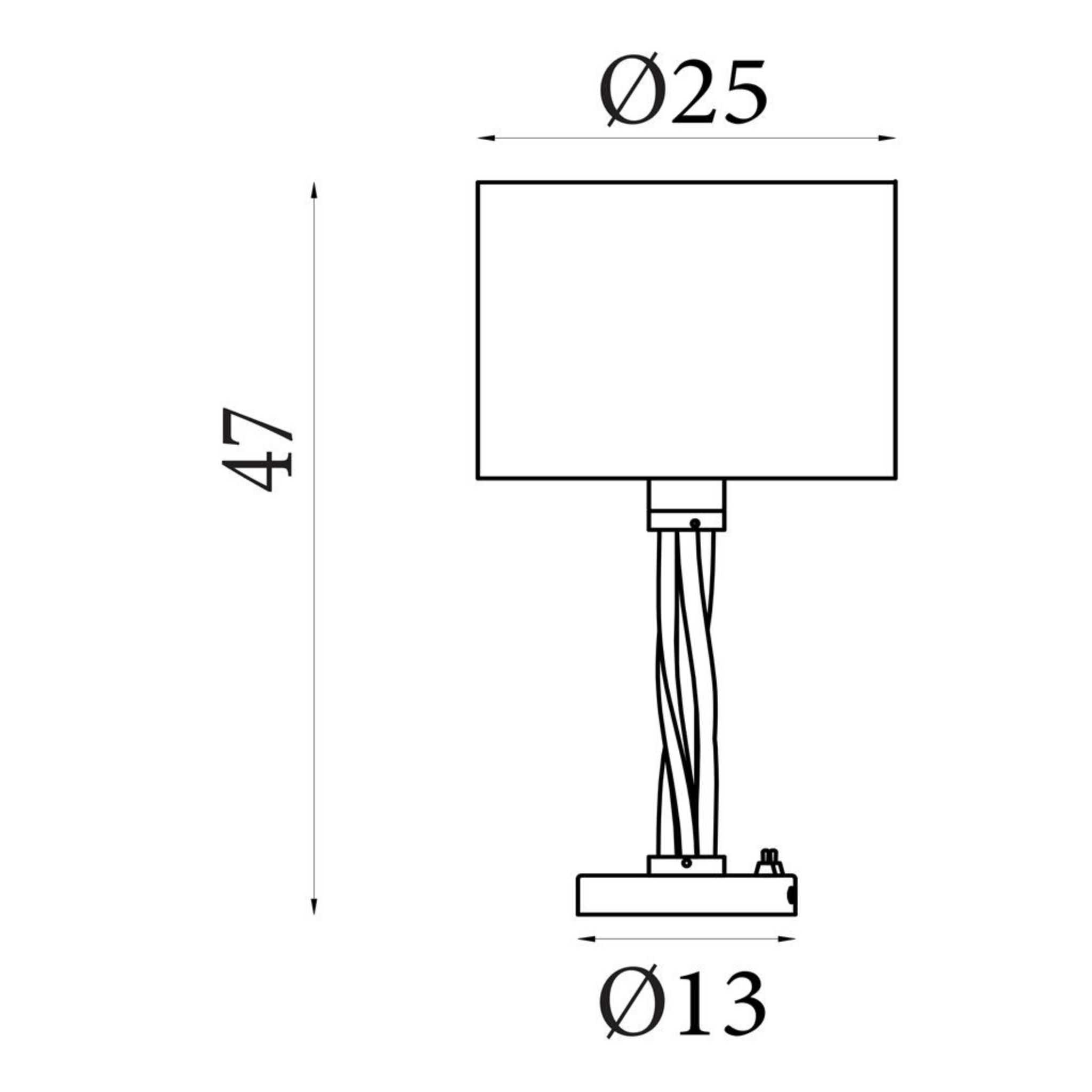 Vegas LED & E27 Twist Satin Silver Table Lamp - Dual Switch