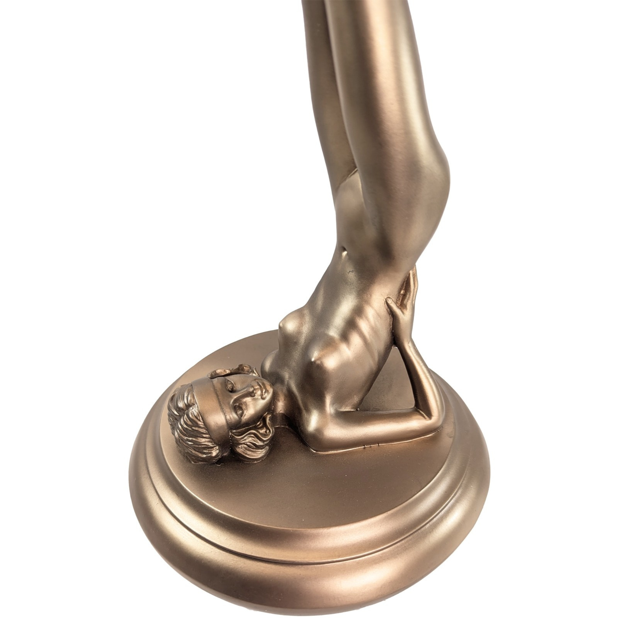 Charlotte Brass Art Deco Figurine Lamp