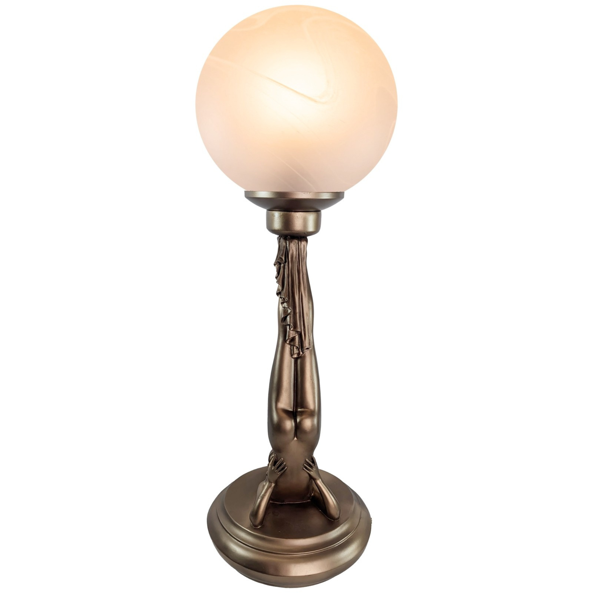 Charlotte Brass Art Deco Figurine Lamp