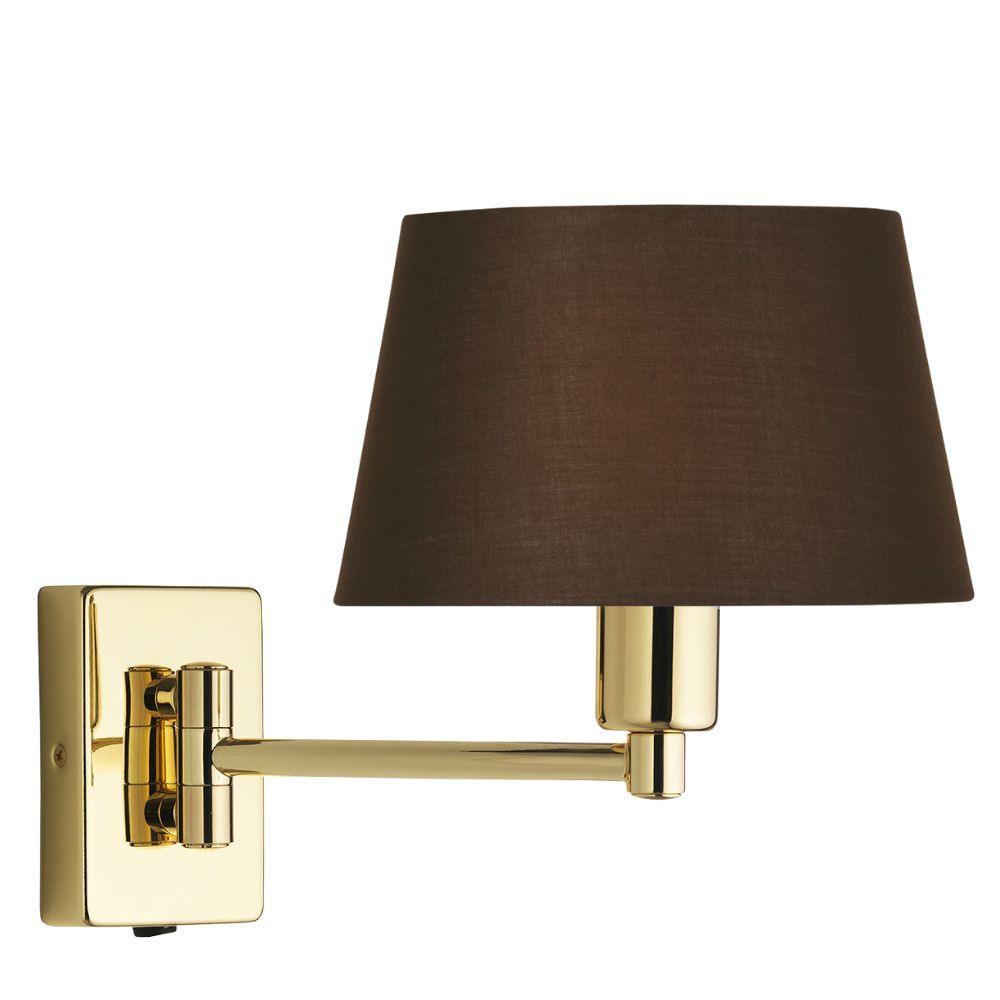 armada polished brass finish single swing arm wall light Dininroom Lighting Image