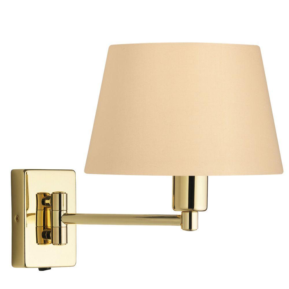armada polished brass finish single swing arm wall light TIffany Lighting Image