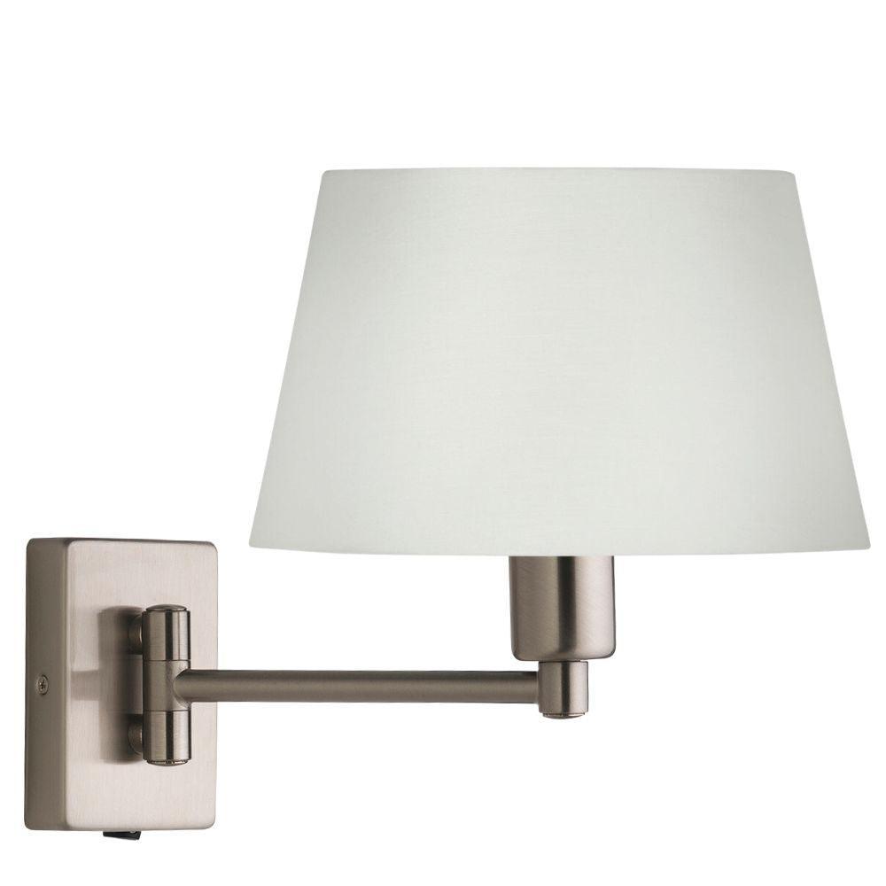 armada antique chrome finish single swing arm wall light