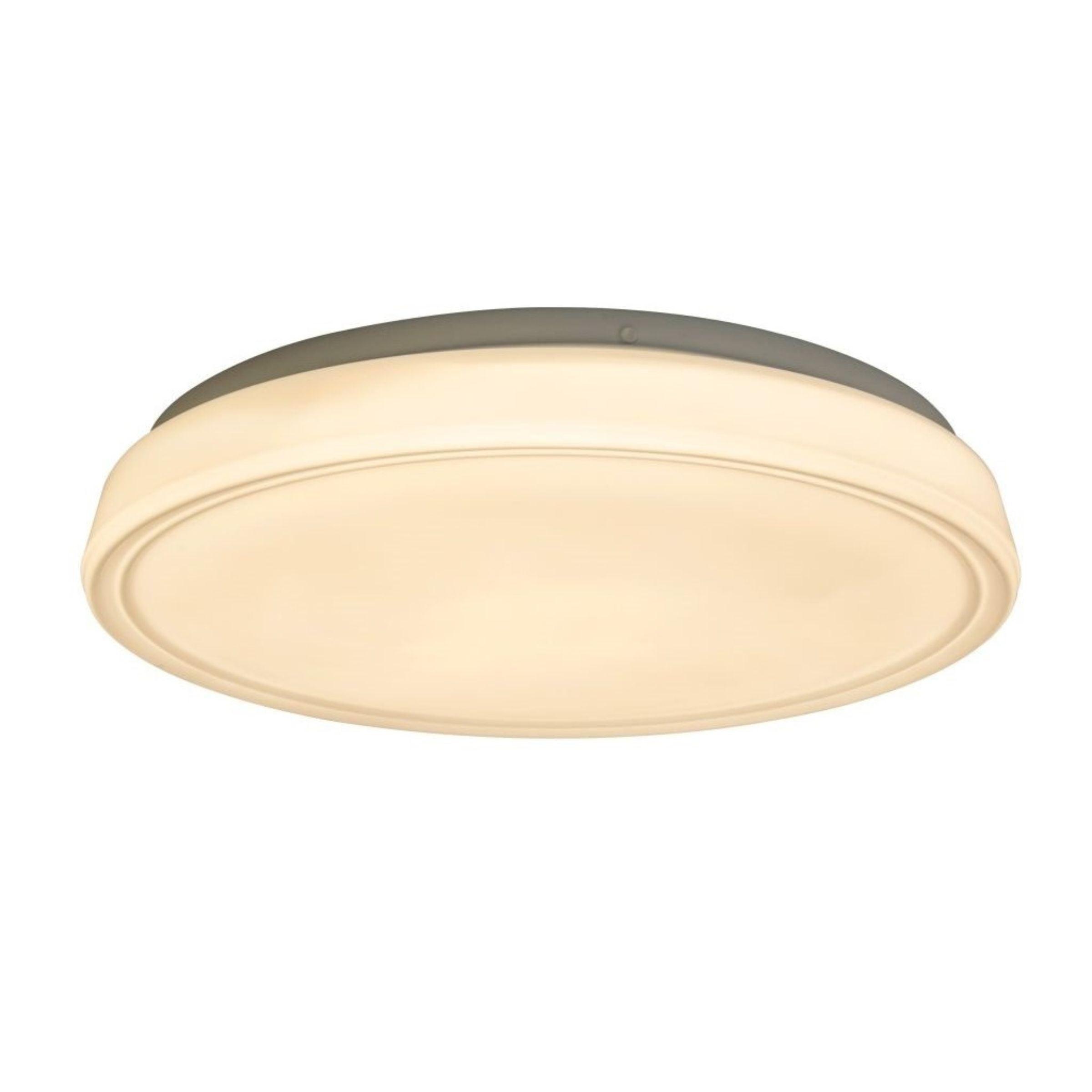 Lutec Virtuo LED Flush Ceiling Light In White - 57cm