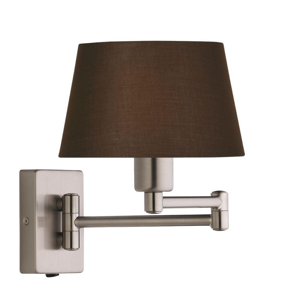 armada antique chrome finish double swing arm wall light Dininroom Lighting Image