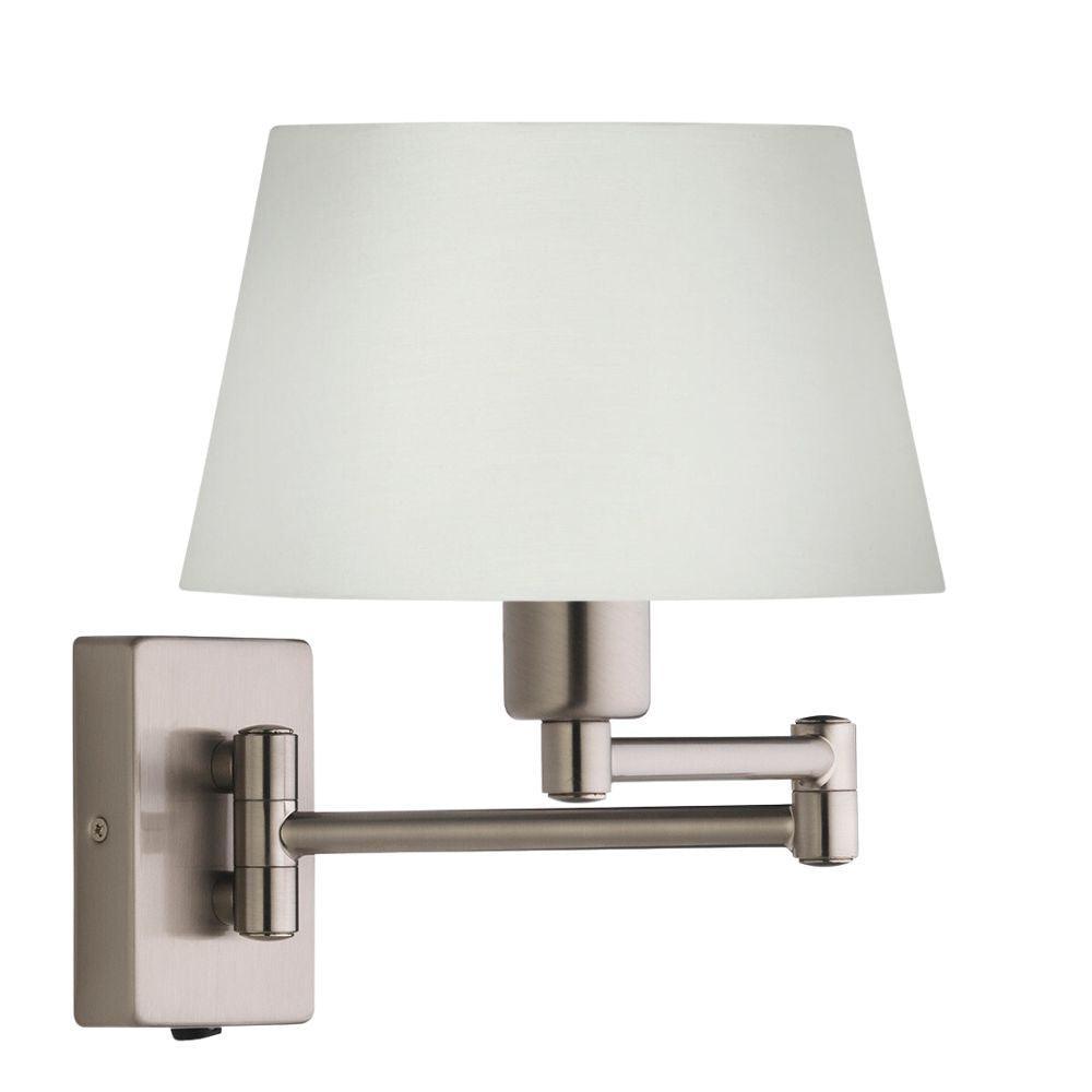 armada antique chrome finish double swing arm wall light