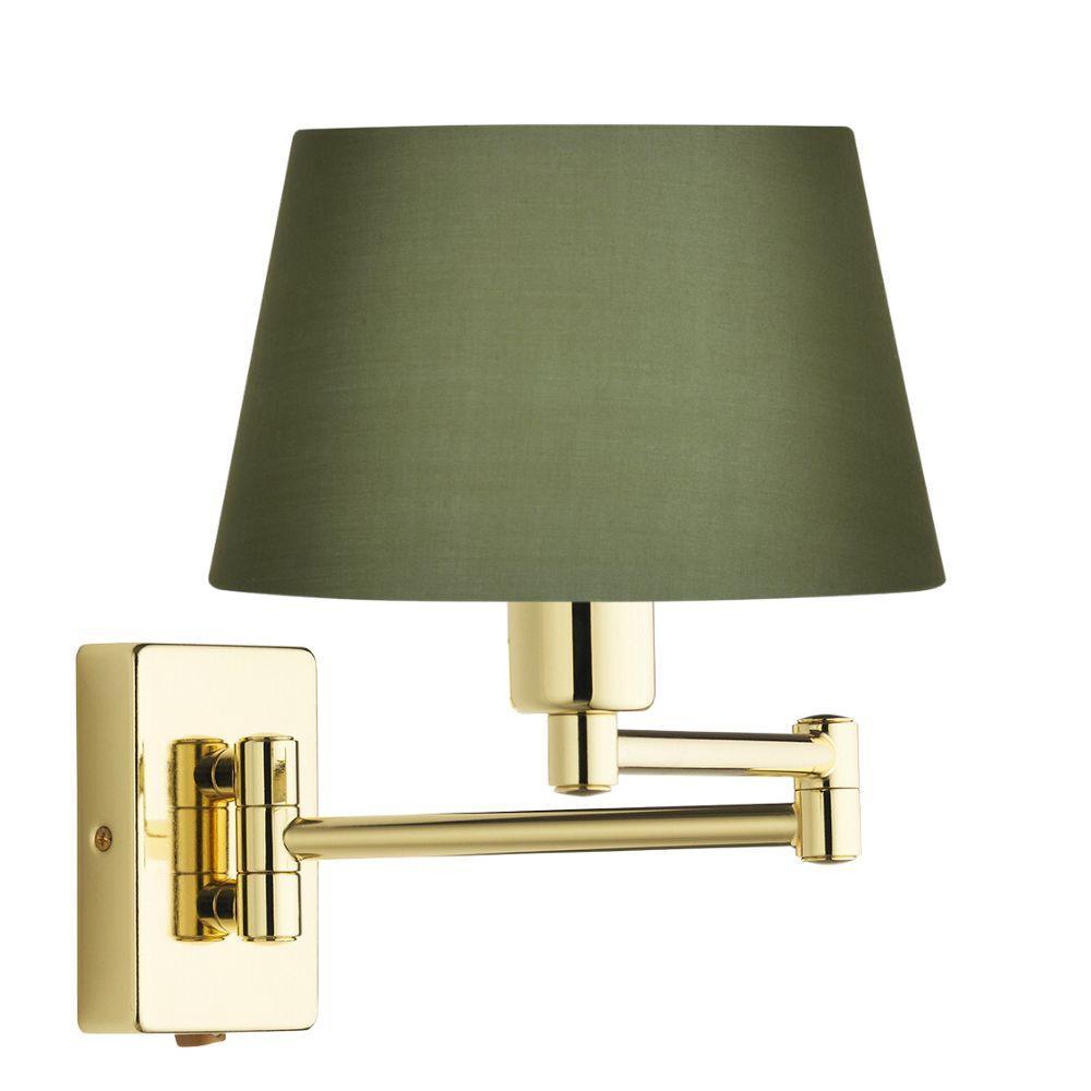 armada polished brass finish double swing arm wall light classic reading light