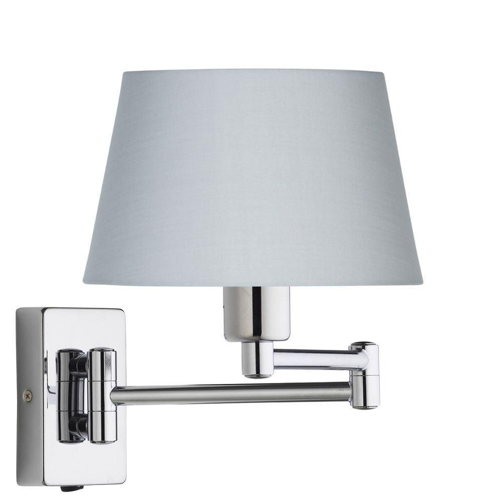 armada chrome finish double swing arm wall light reading light
