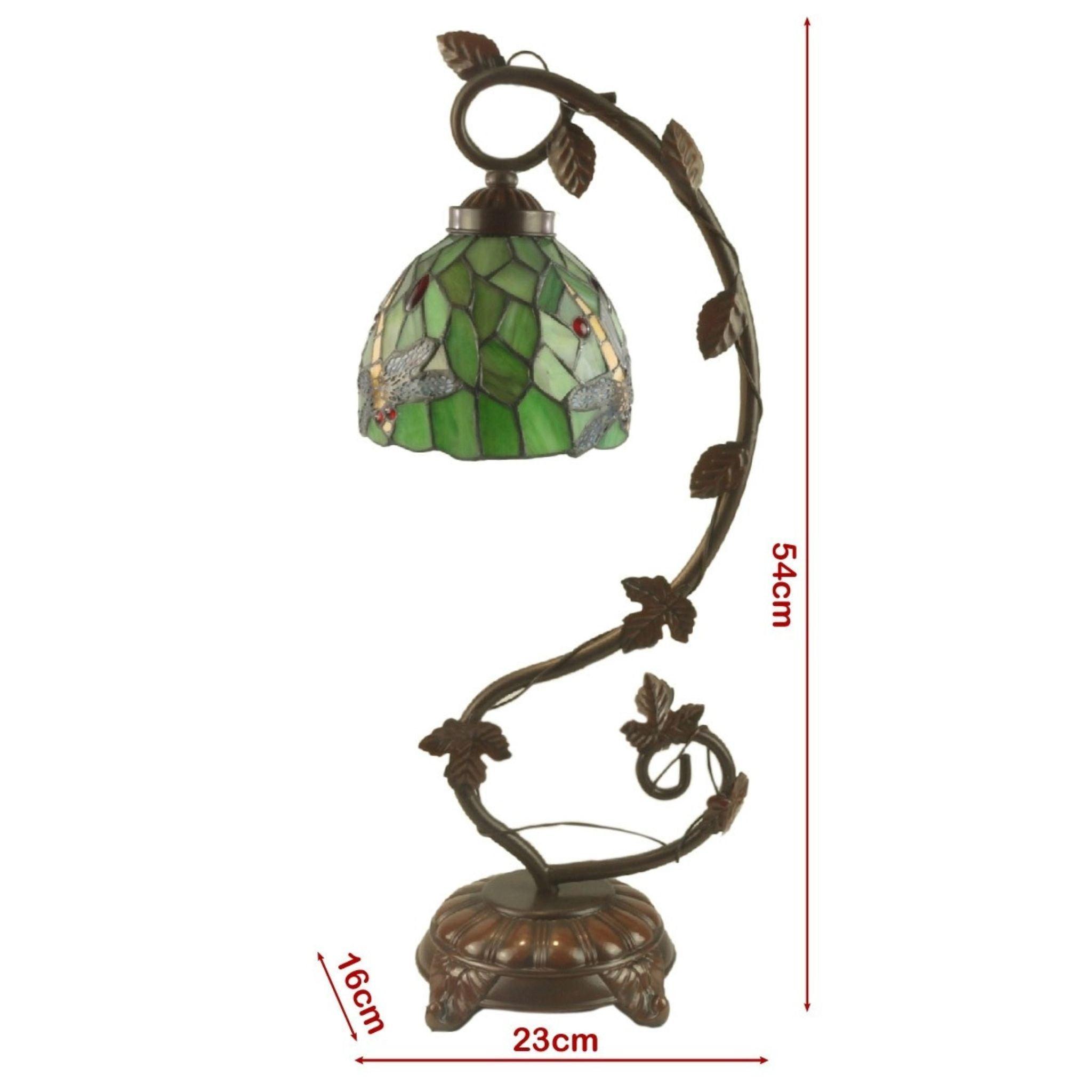 Dragonfly Swan Neck Tiffany Table Lamp