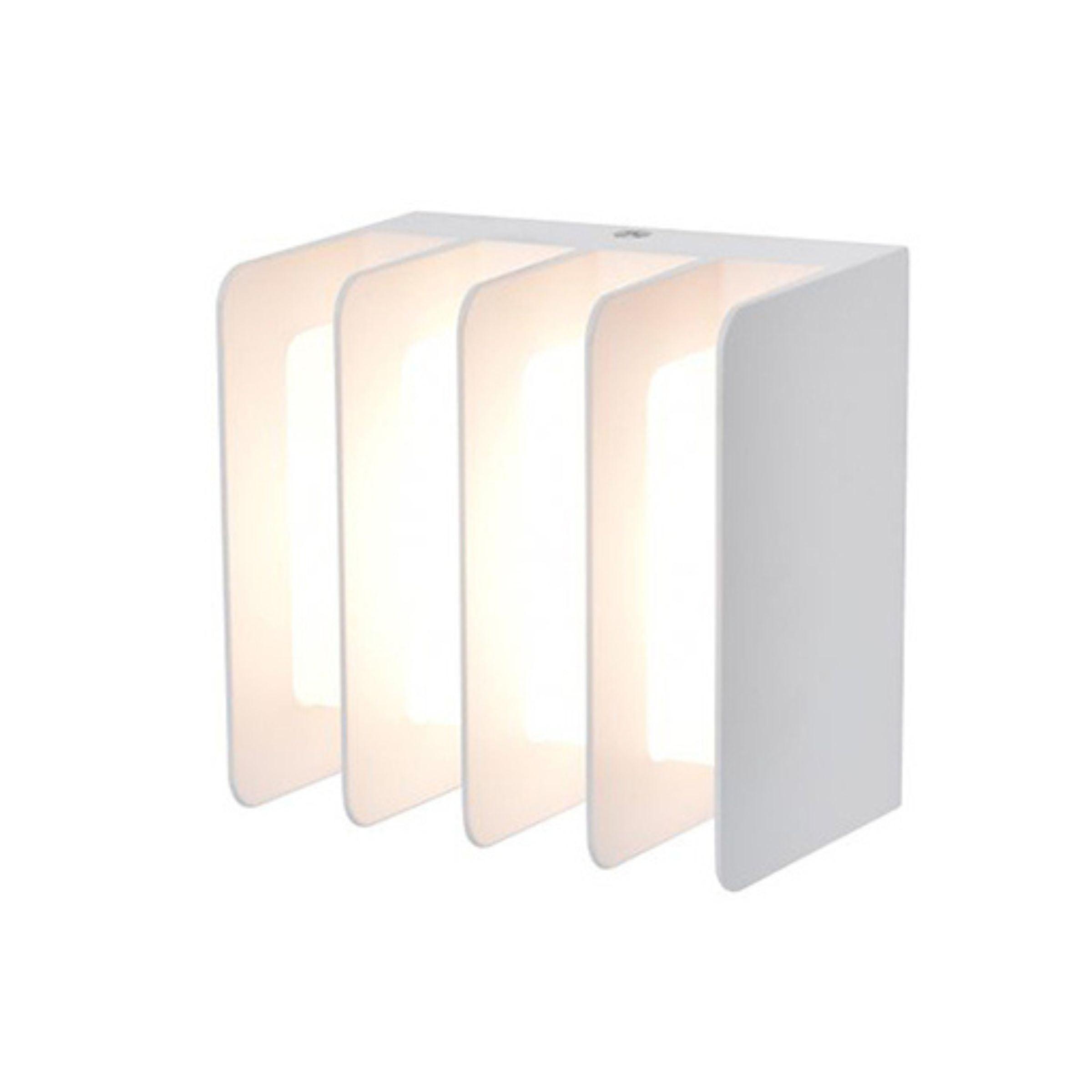 Lutec Gridy LED Outdoor Wall Light In Matt White 5289401469