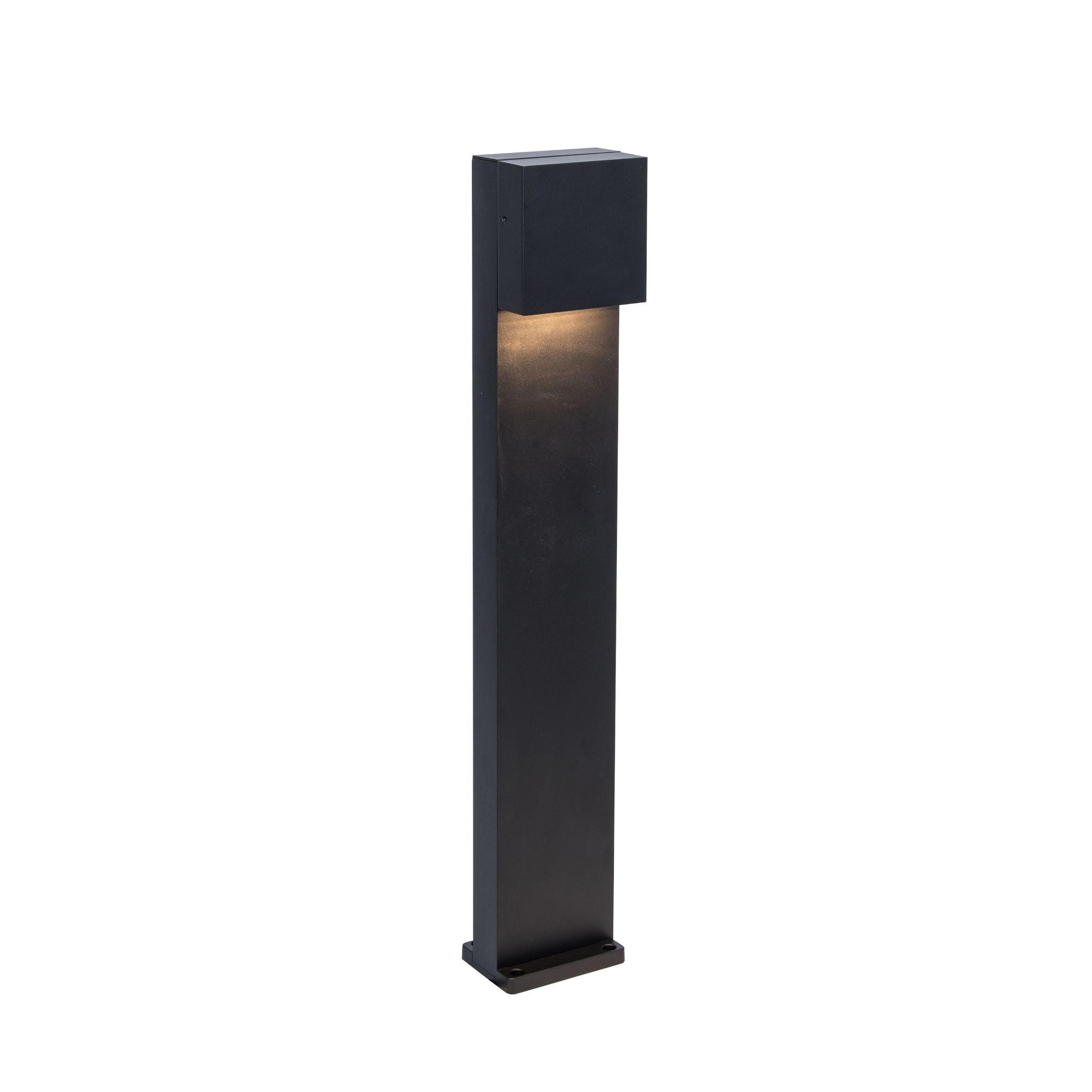 Lutec Gemini XF IP54 Outdoor LED Bollard Light In Matt Black 7104002012
