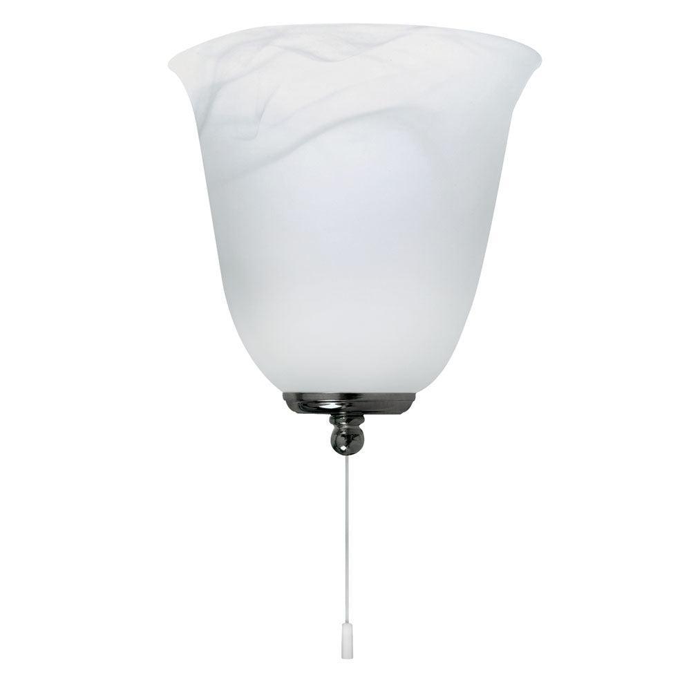 Bell Frost Alabaster Glass Wall Light - Cord Pull-warehouse-180926