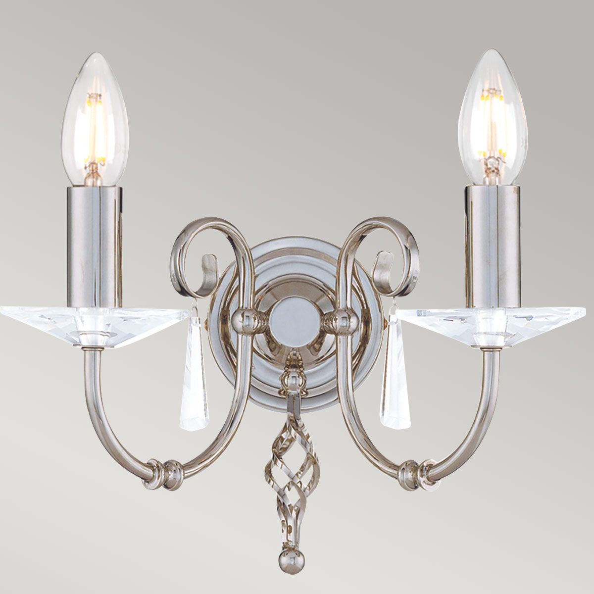 Aegean Polished Nickel Double Wall Light