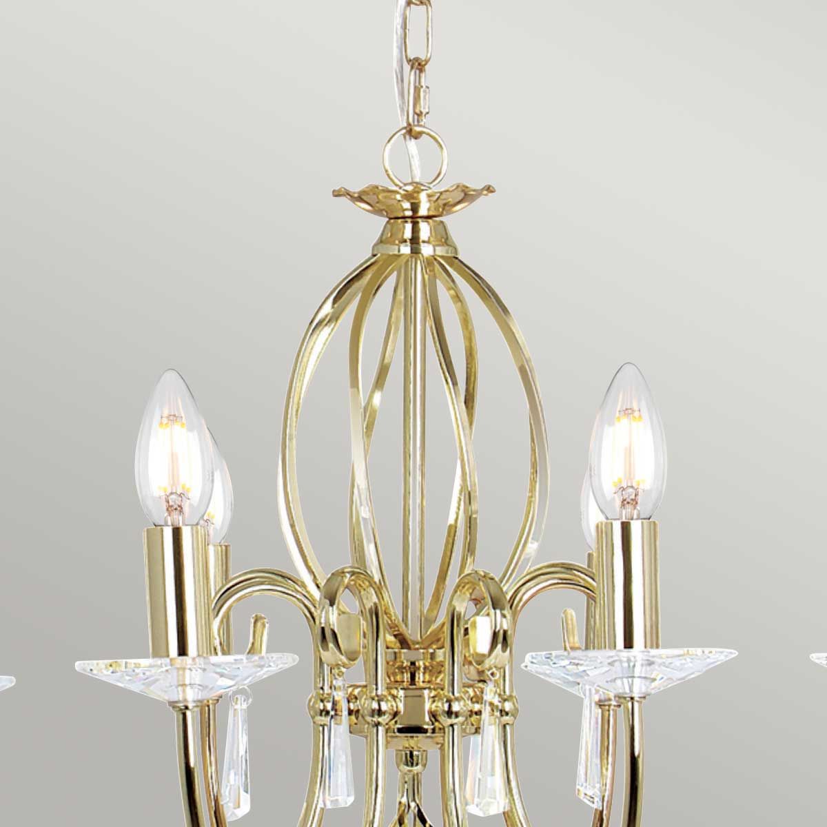 Aegean 8 Light Polished Brass Chandelier