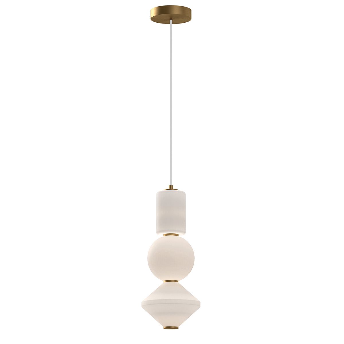 Alora Mood Bijou LED Aged Gold Kitchen Pendant Light By Elstead Lighting ALM-BIJOU-P3-GD