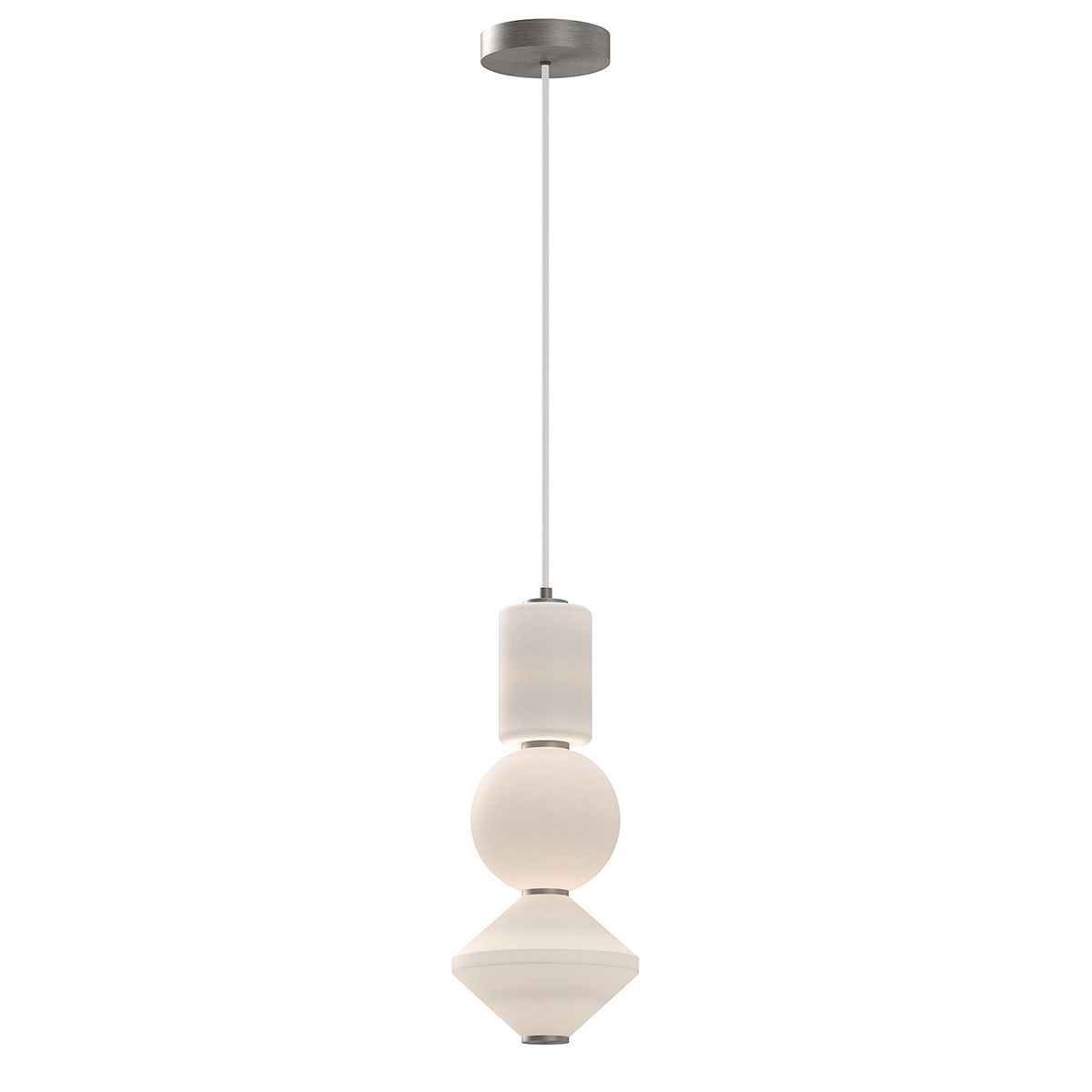 Alora Mood Bijou LED Brushed Nickel Kitchen Pendant Light By Elstead Lighting ALM-BIJOU-P3-PN