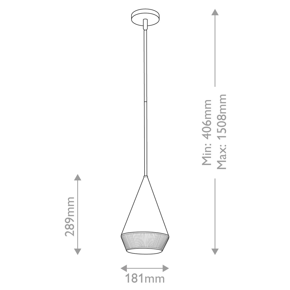 Alora Mood Daphne 1 Light Black Small Pendant