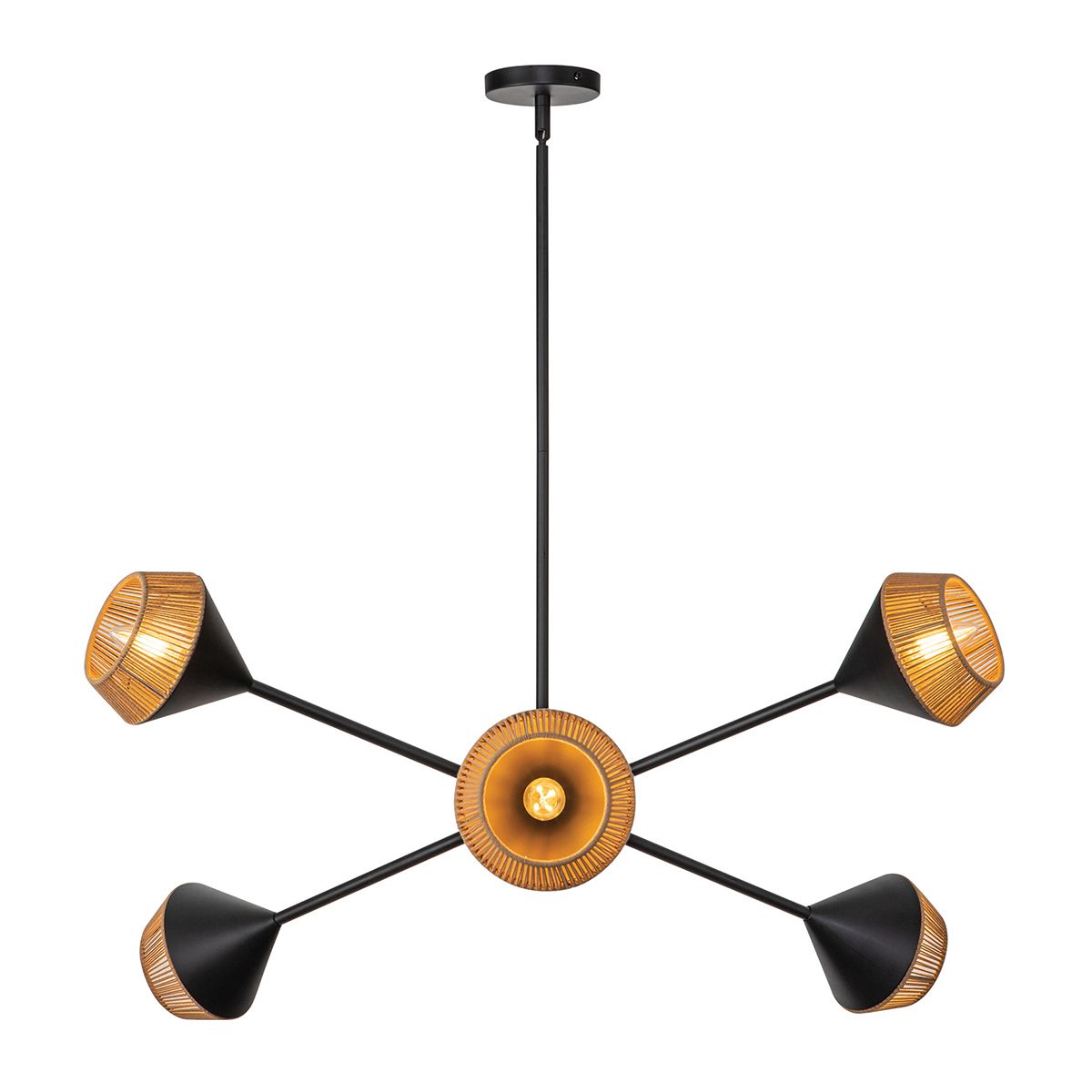 Alora Mood Daphne 6 light Black Chandelier