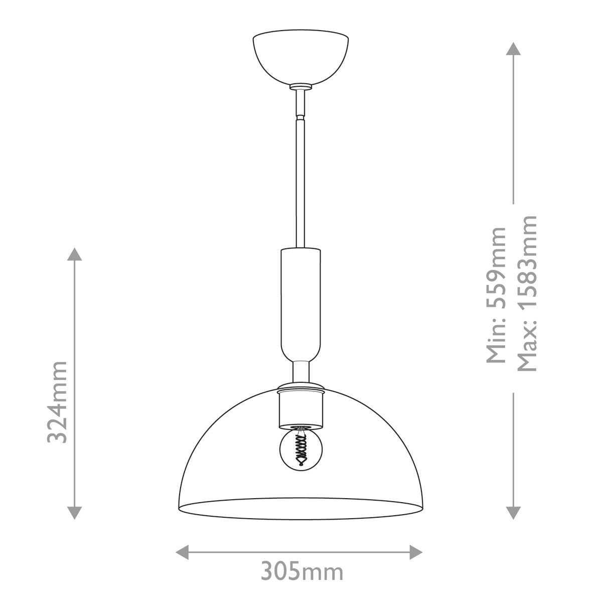 Alora Mood Jude Black Pendant Light