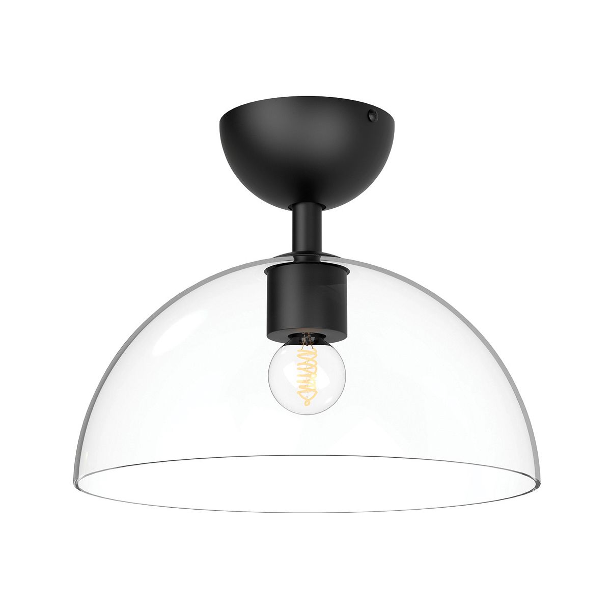 Alora Mood Jude Black Semi Flush Ceiling Light