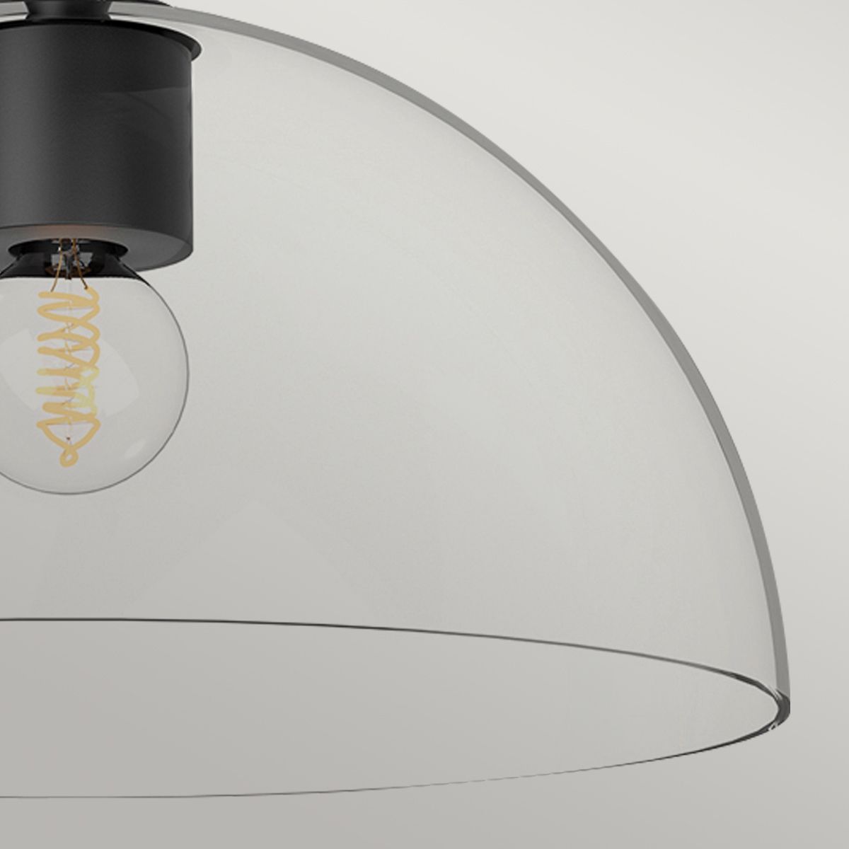 Alora Mood Jude Black Semi Flush Ceiling Light