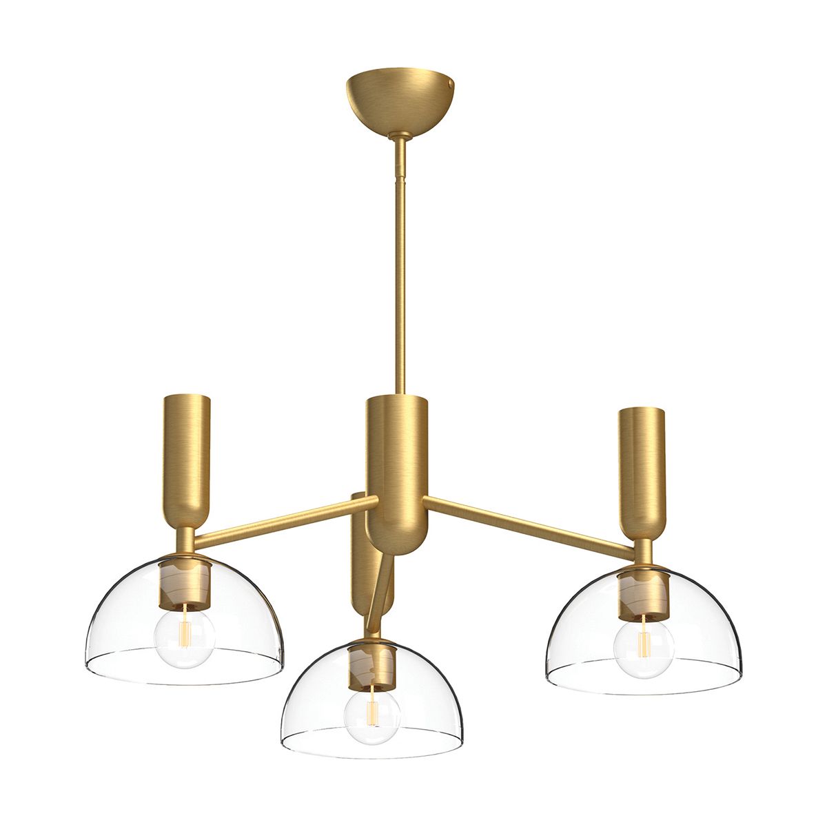 Alora Mood Jude 3 light Gold Living Room Chandelier By Elstead Lightingd ALM-JUDE3-GD-CL