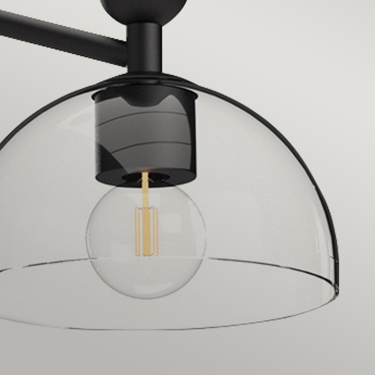 Alora Mood Jude 3 light Black Chandelier