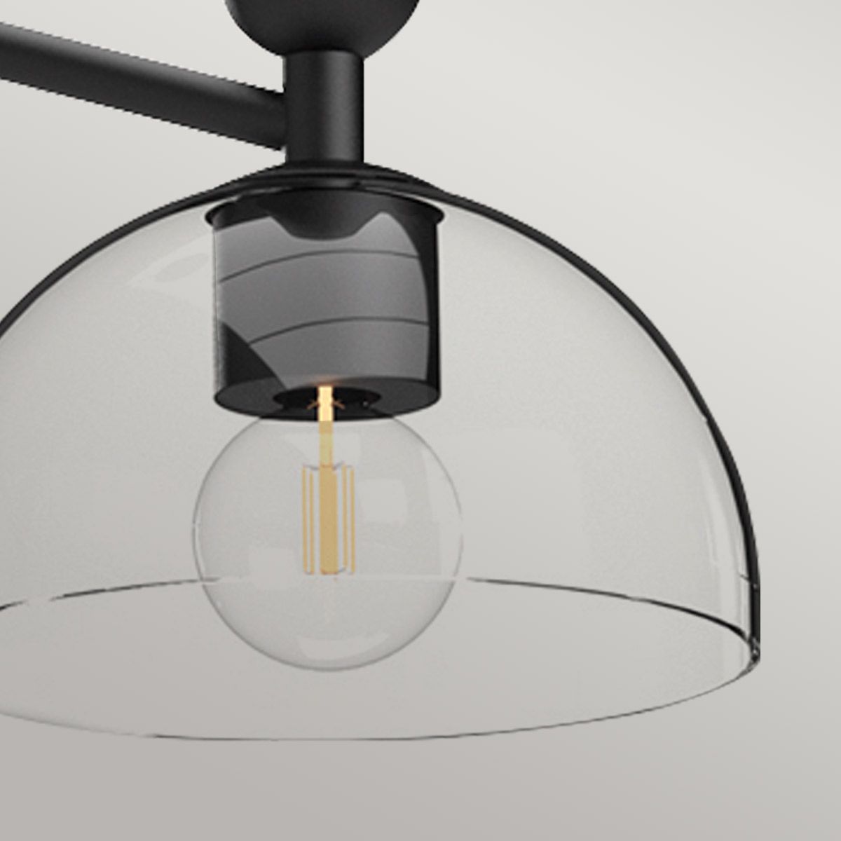 Alora Mood Jude 3 light Black Chandelier