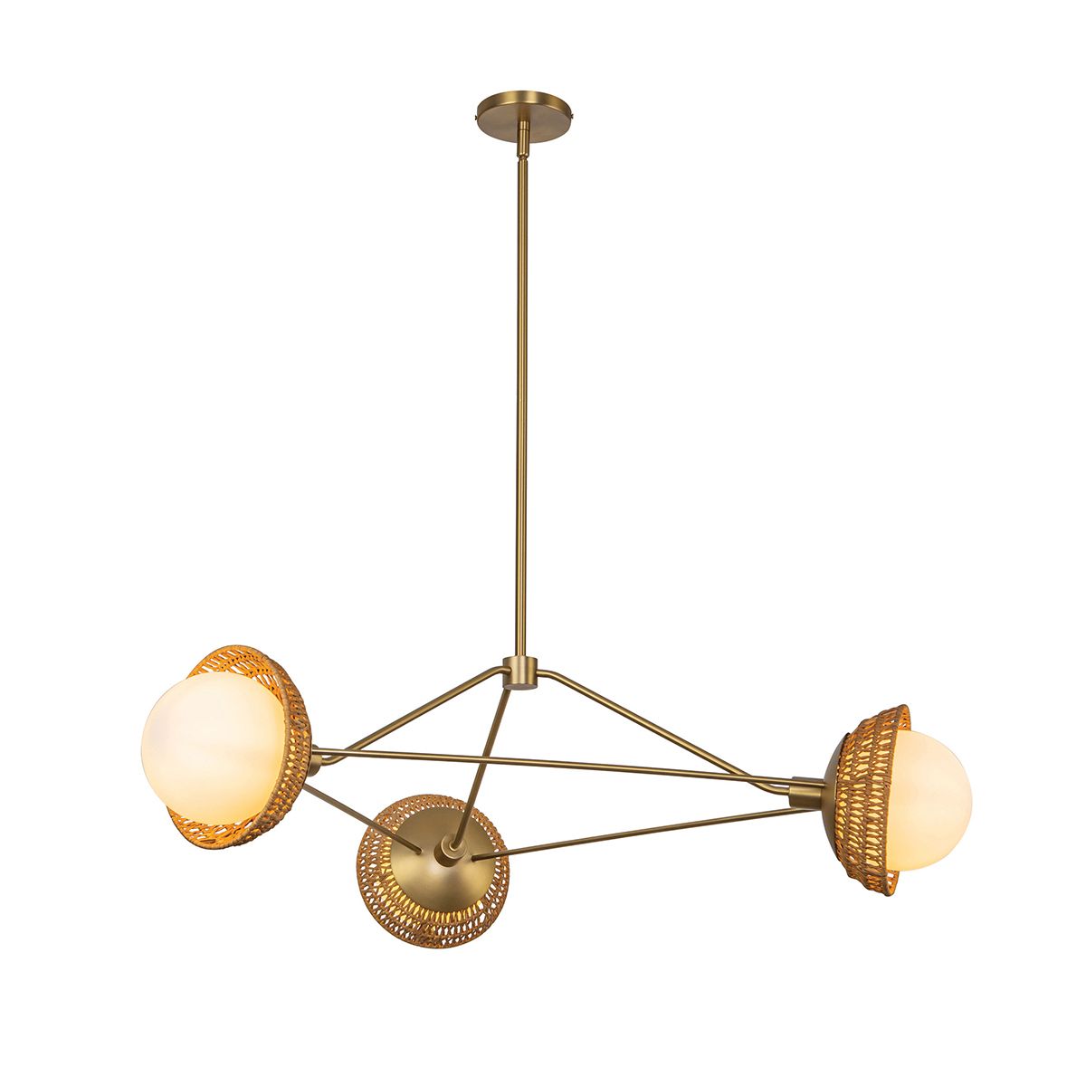 Alora Mood Perth Living Room 3 Light Gold Chandelier By Elstead Lighting ALM-PERTH3-GD