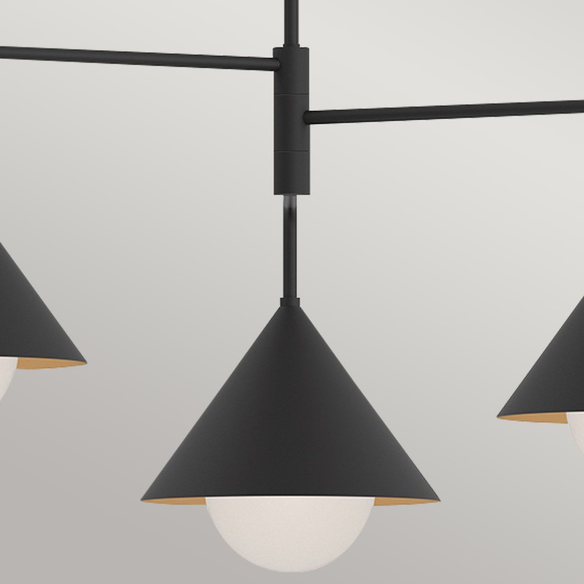Alora Mood Remyck 3 Light Black Chandelier